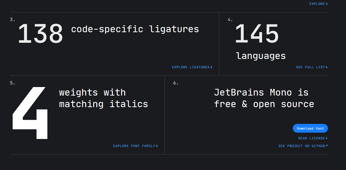 适合编程软件的开源等距英文字体 JetBrains Mono