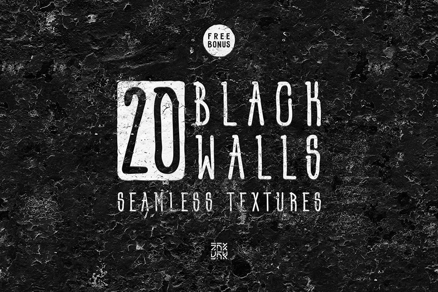 20张超清黑色破旧斑驳的墙壁纹理素材合辑 Black Wal