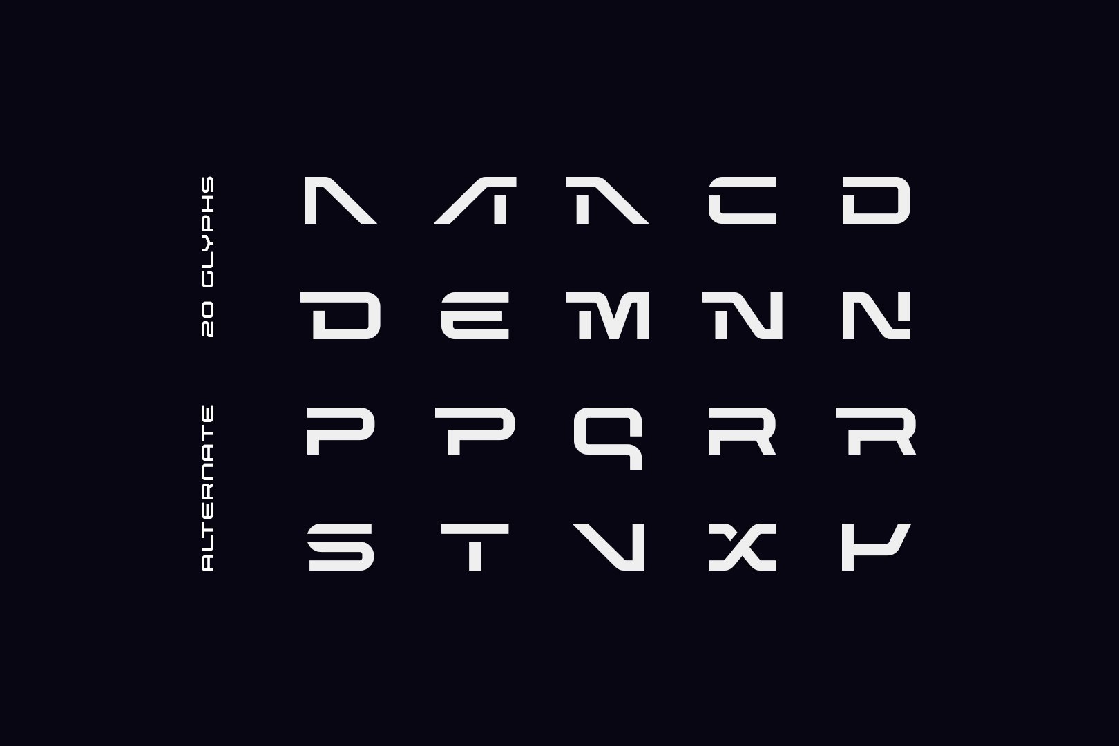 未来派极简主义科幻电影特色英文字体 Nebula Font