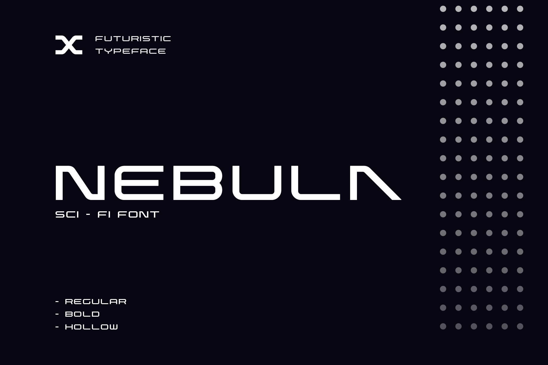 未来派极简主义科幻电影特色英文字体 Nebula Font