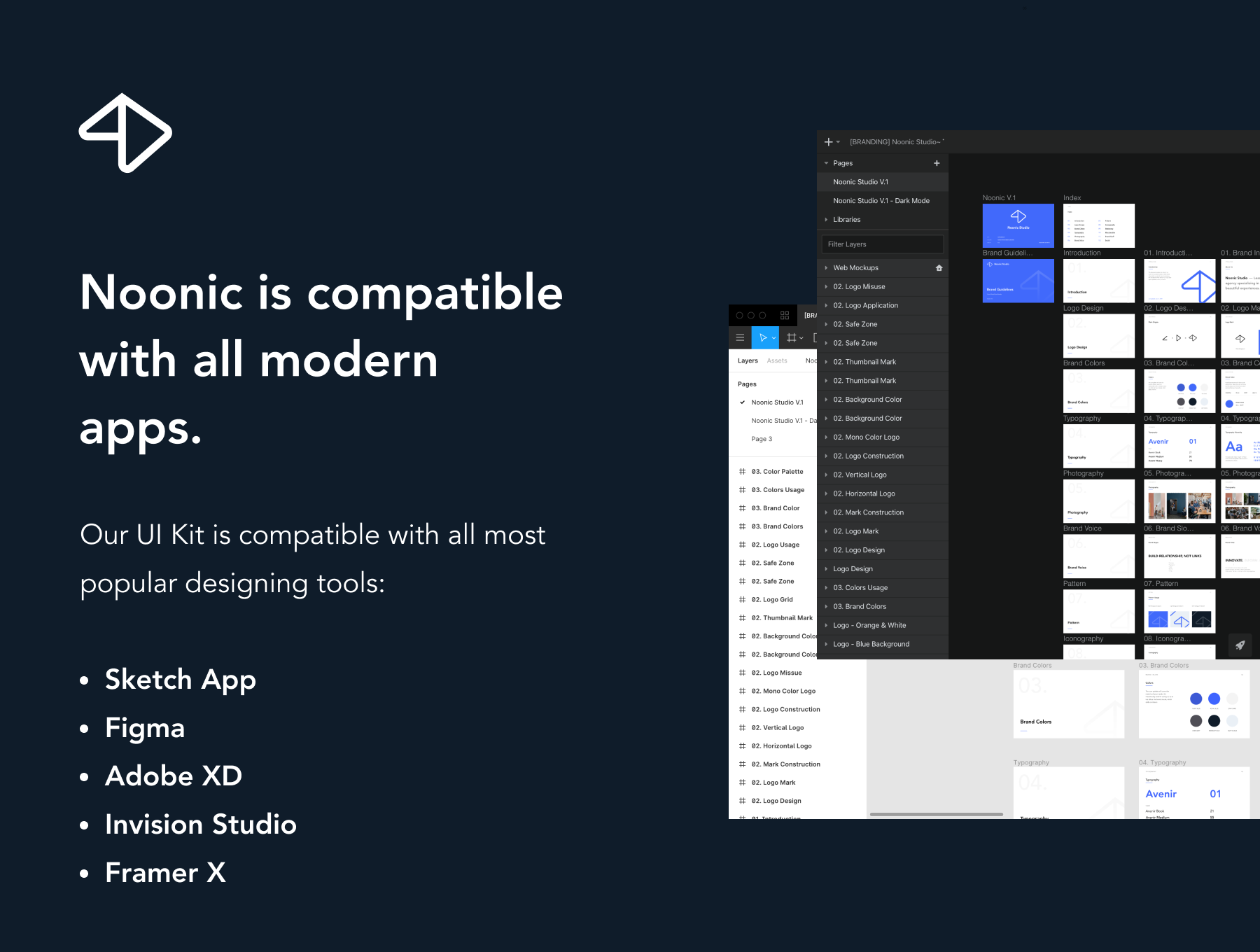 品牌识别手册在线网页模版 Noonic - Brand Id