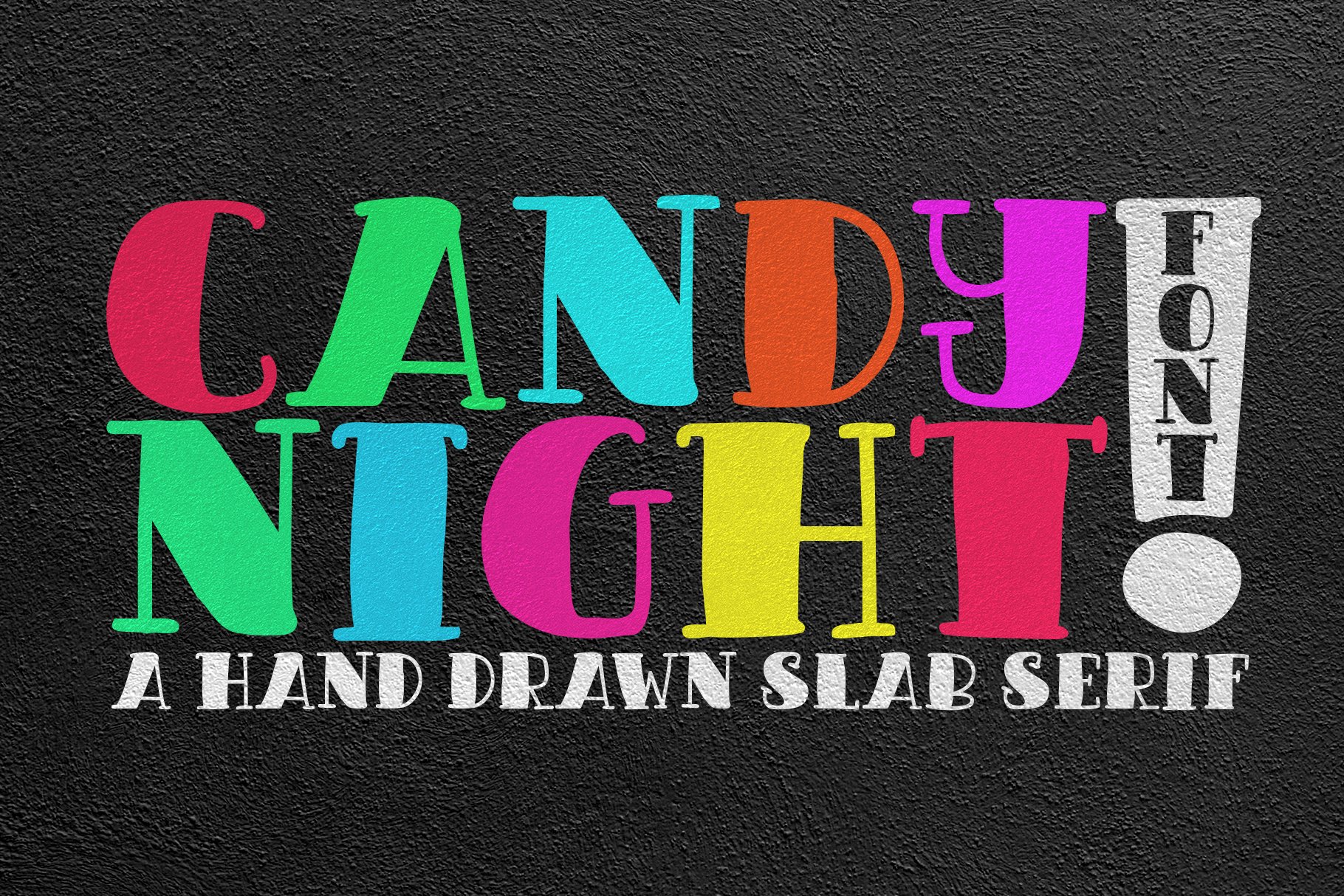 手绘糖果之夜英文字体 CANDY NIGHT FONT