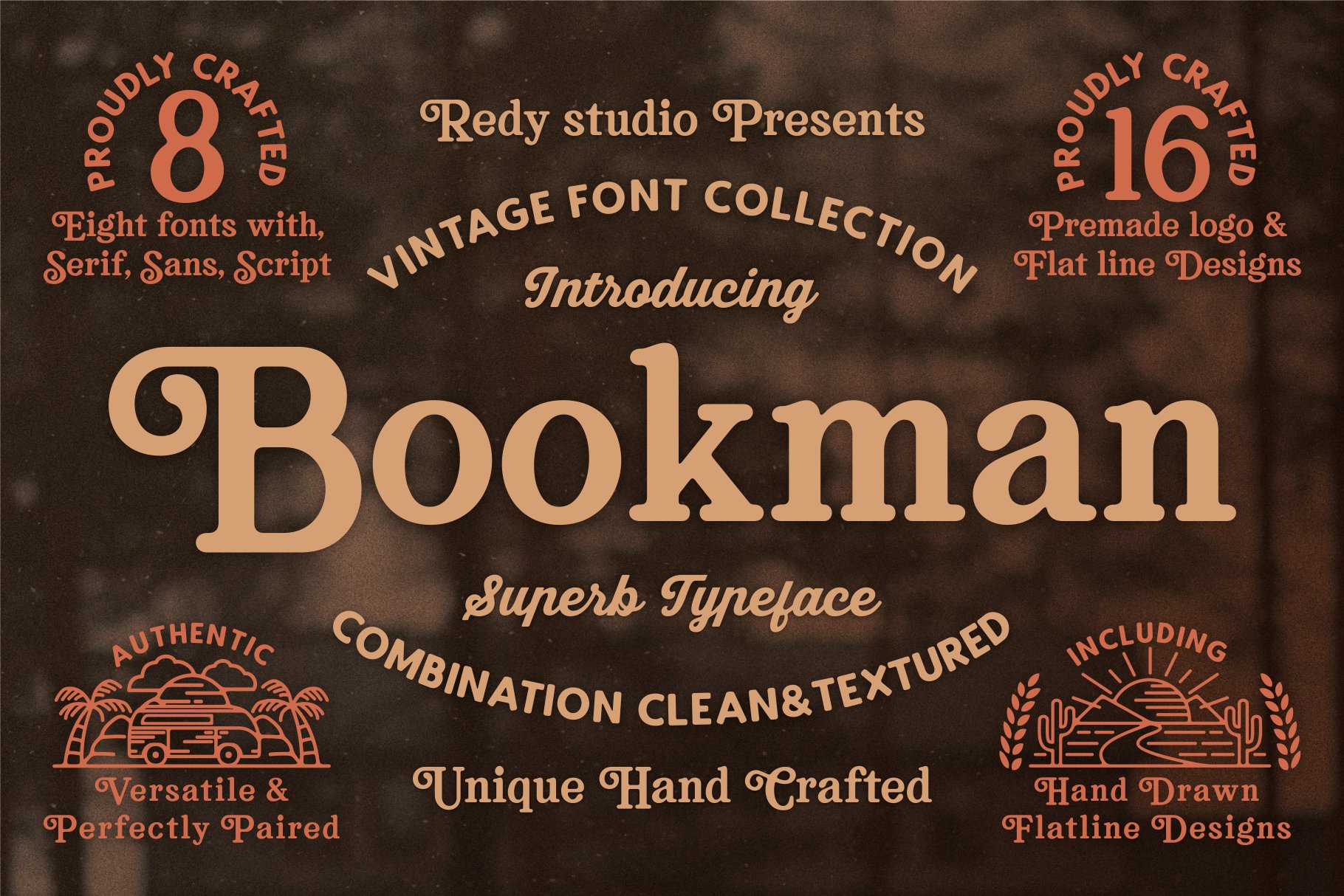 8套适合做LOGO的字体合辑 Bookman Font Co