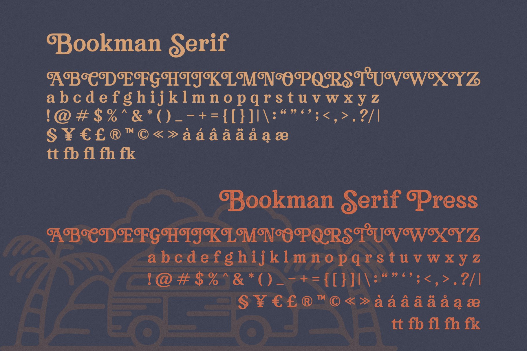 8套适合做LOGO的字体合辑 Bookman Font Co