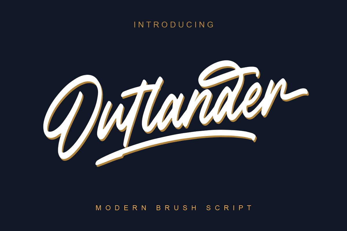 奥德兰书法手写英文字体 Outlander Brush Sc