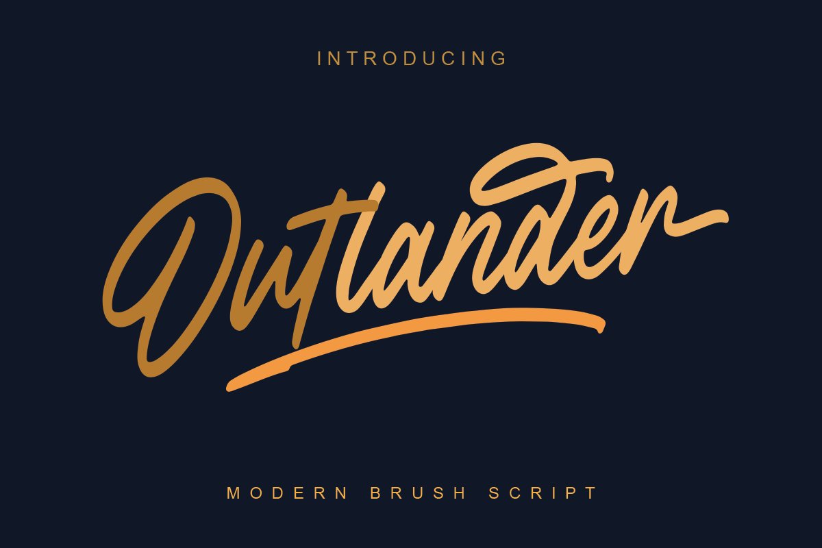 奥德兰书法手写英文字体 Outlander Brush Sc