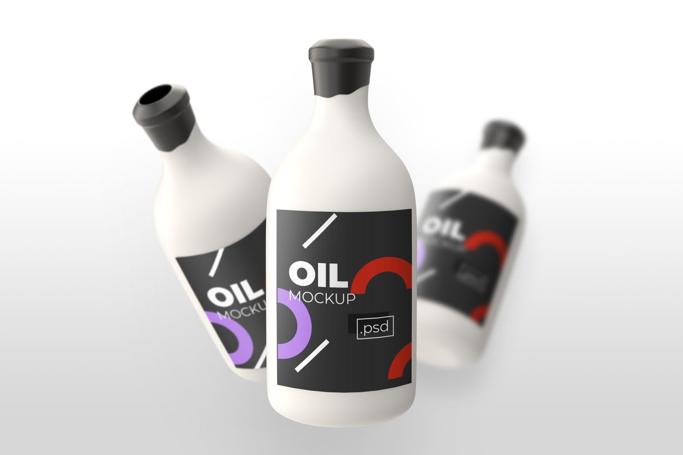 油品塑料瓶外观设计效果图样机 Realistic Oil B