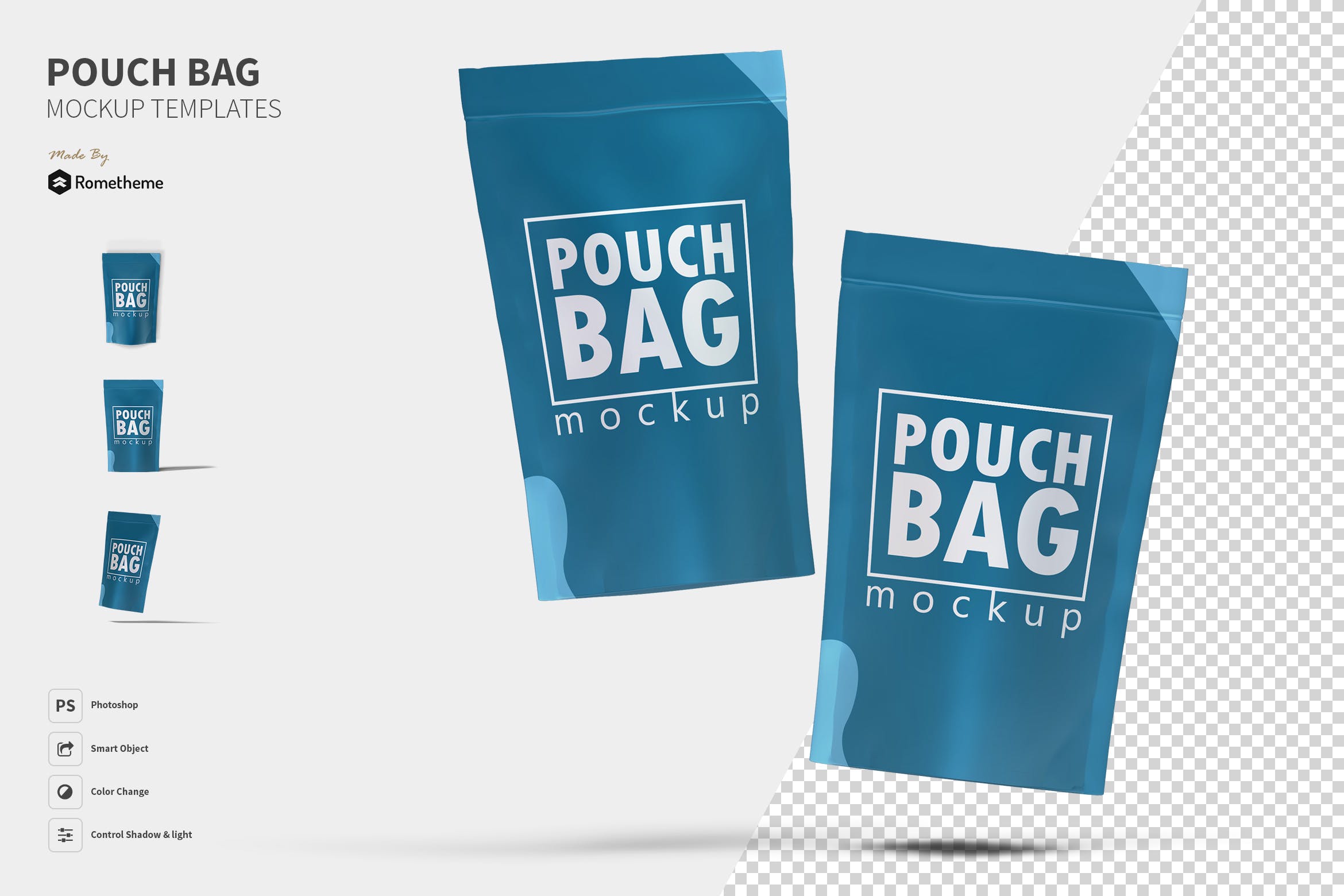 自封袋包装外观设计图样机 Pouch Bag – Mocku
