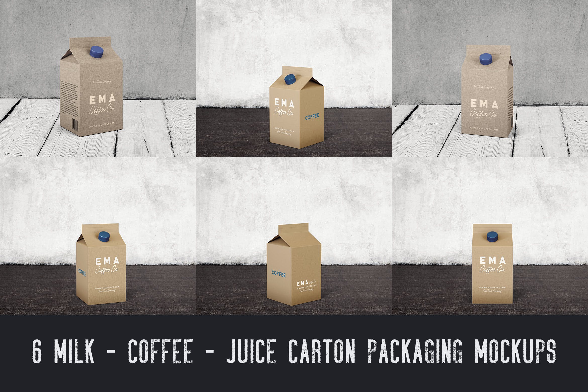 牛奶咖啡果汁纸盒包装样机v1 6 Milk Coffee J