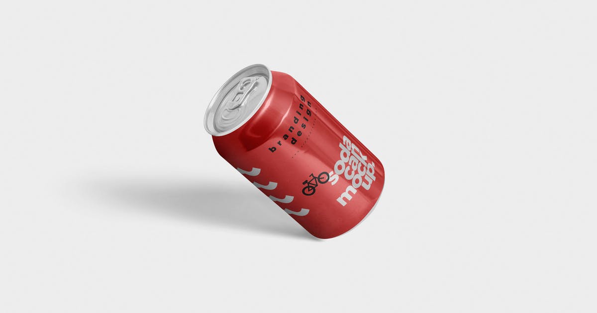 碳酸饮料易拉罐外观设计图样机模板 Tin Soda Can
