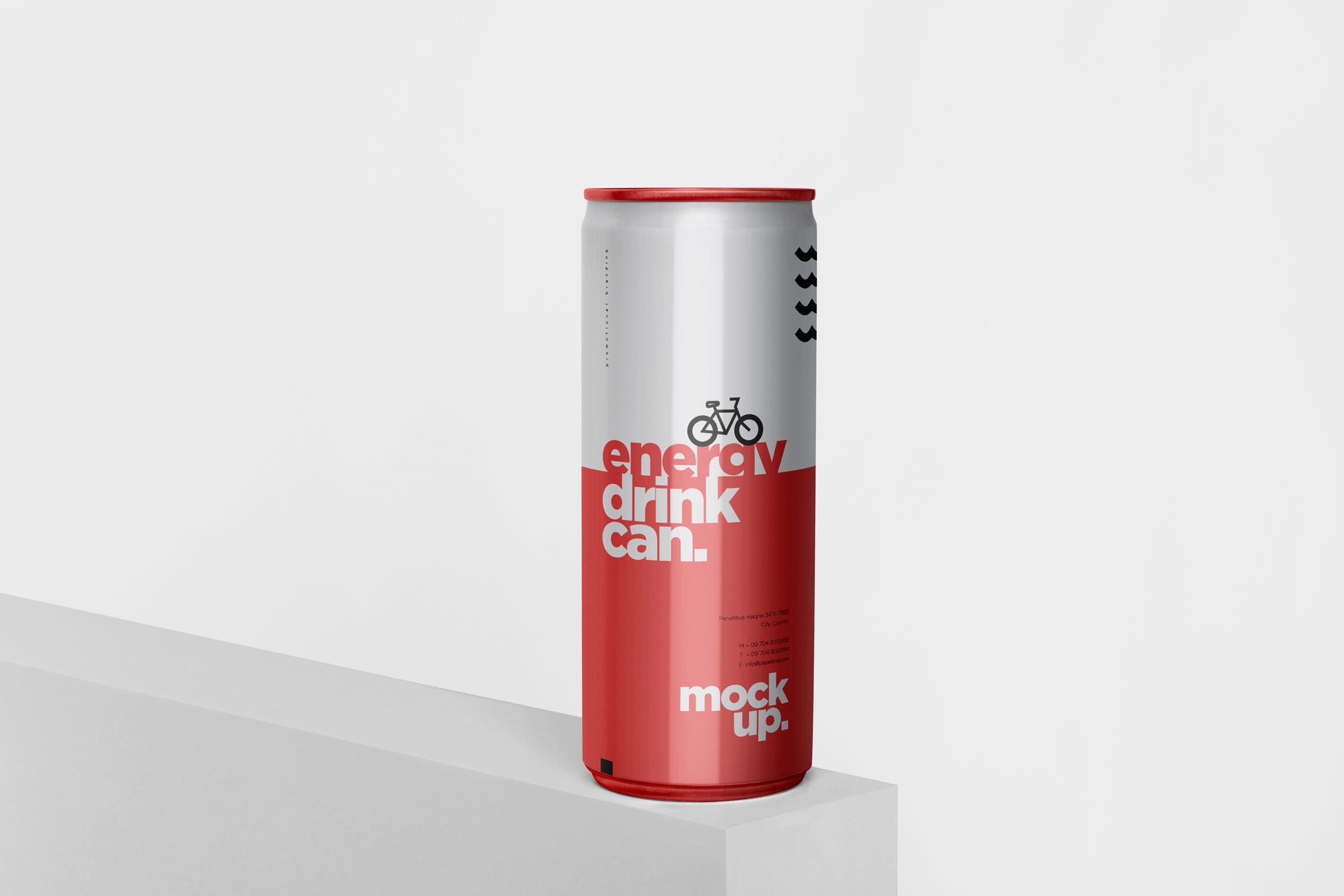 能量饮料易拉罐罐头外观设计样机模板 Energy Drink