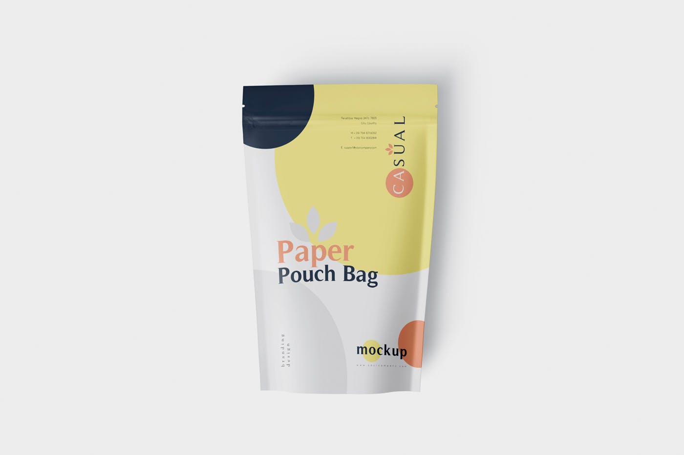 食品自封袋包装设计效果图样机 Paper Pouch Bag
