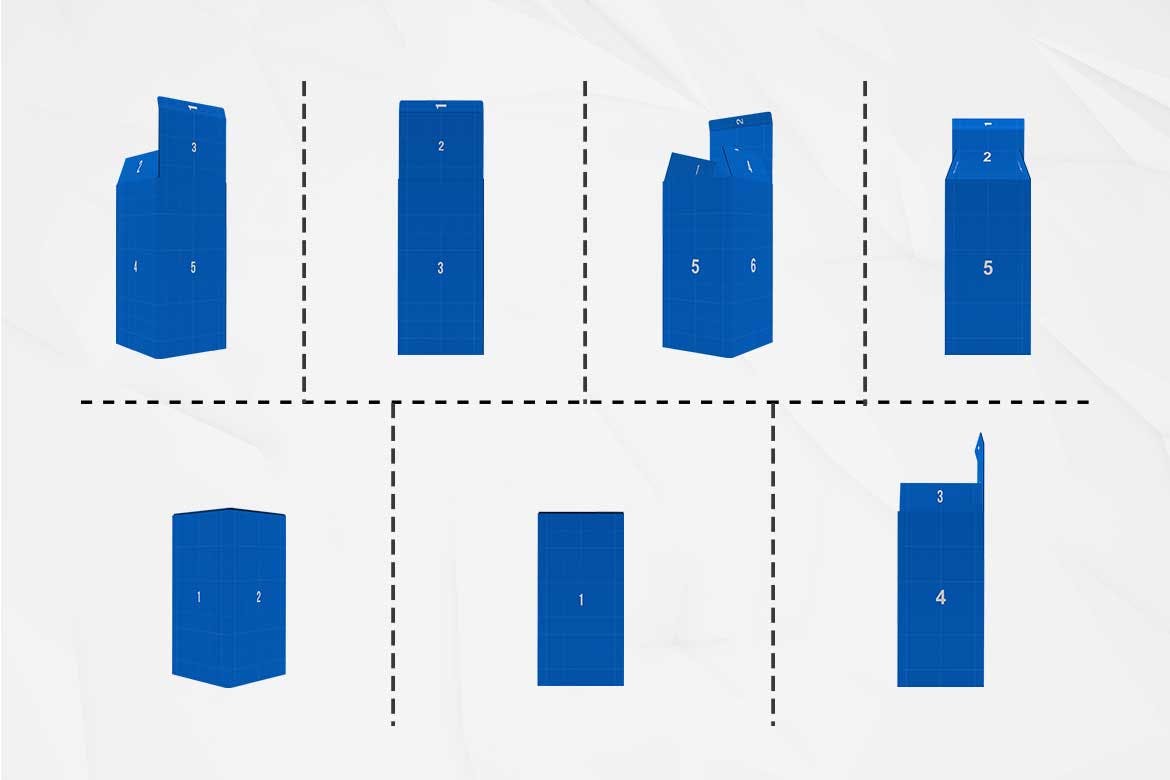 矩形包装盒外观设计效果图样机套装 Rectangle Box