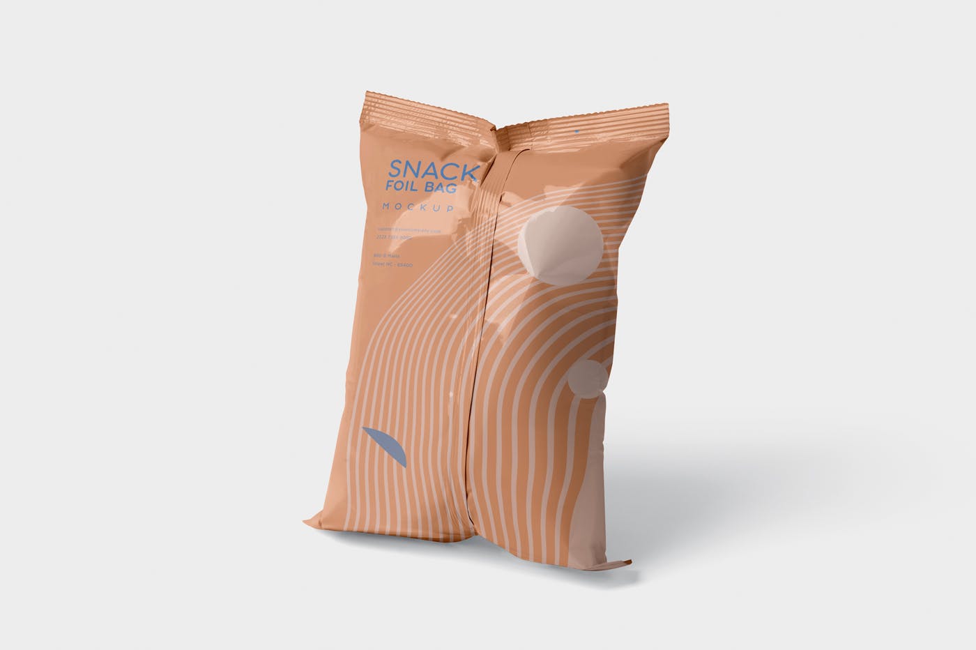 小吃零食铝箔袋塑料包装袋设计图样机 Snack Foil B
