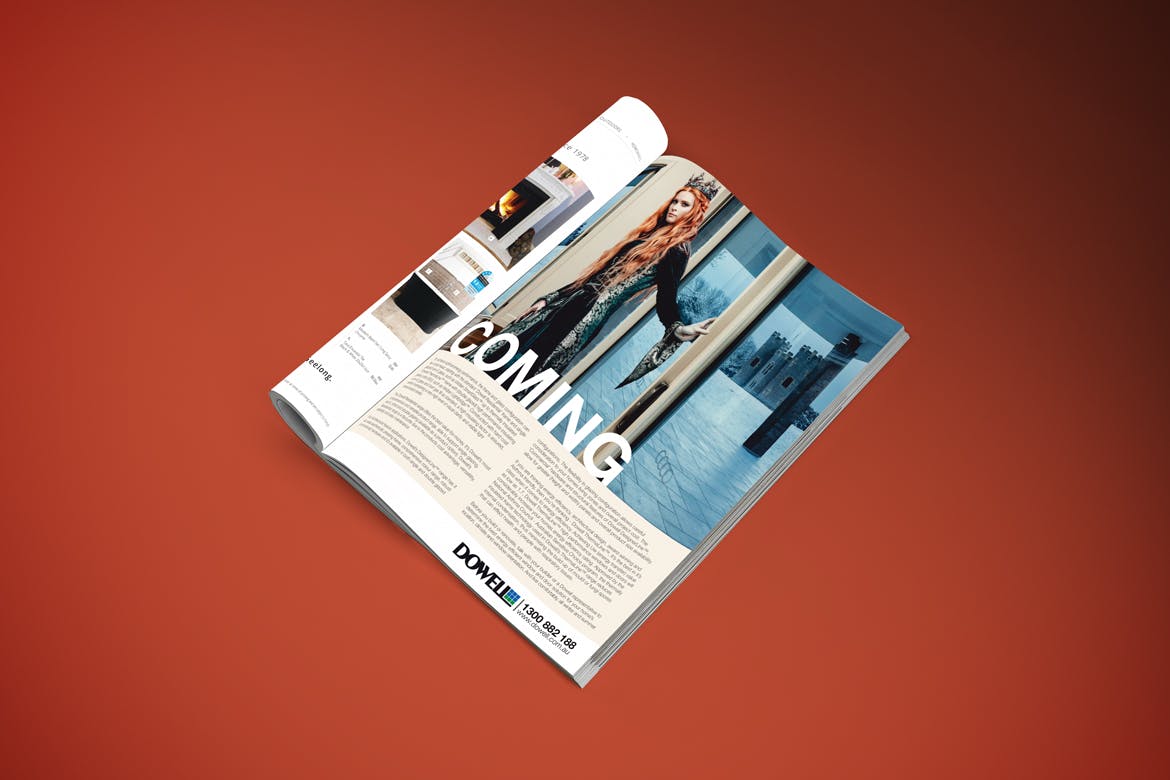 高端杂志版式设计效果图样机模板 Magazine Mouck