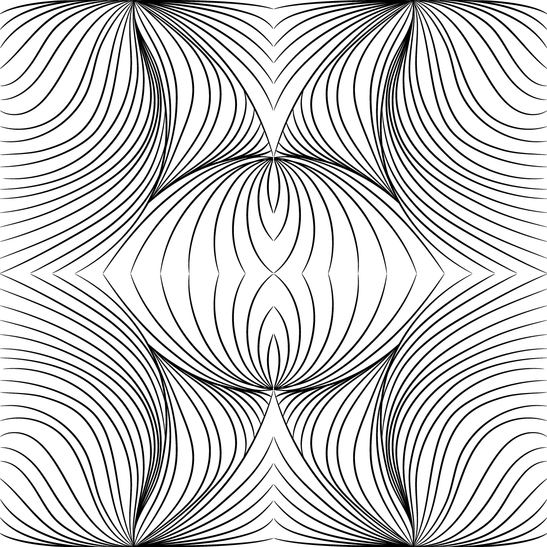 抽象几何概念单线单色矢量纹理