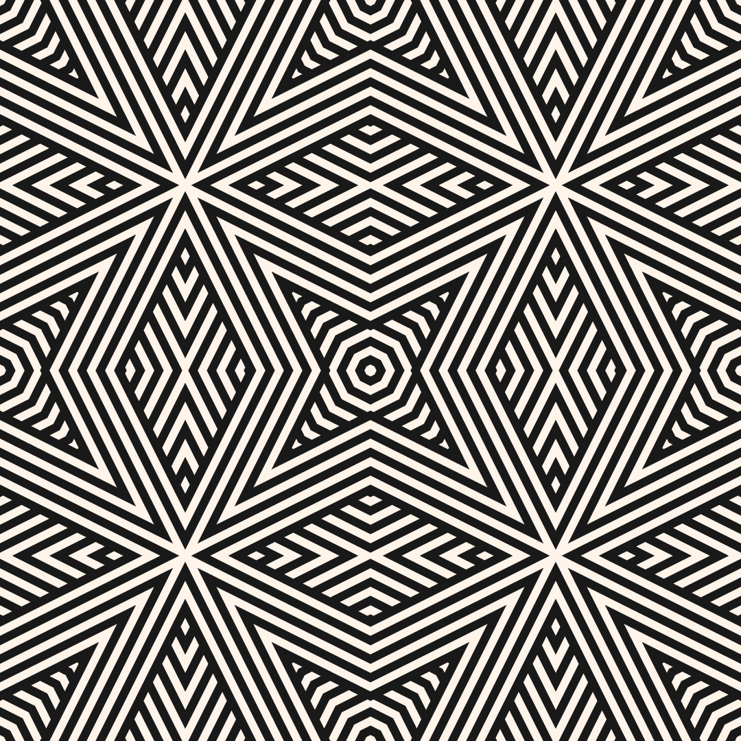 黑白无缝平铺几何图案设计矢量素材3