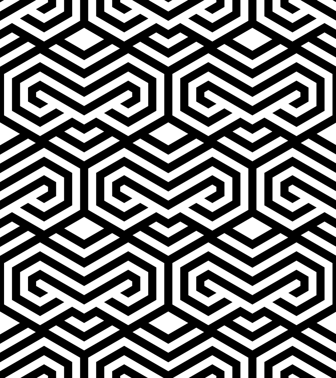 黑白几何抽象无缝底纹背景矢量素材6