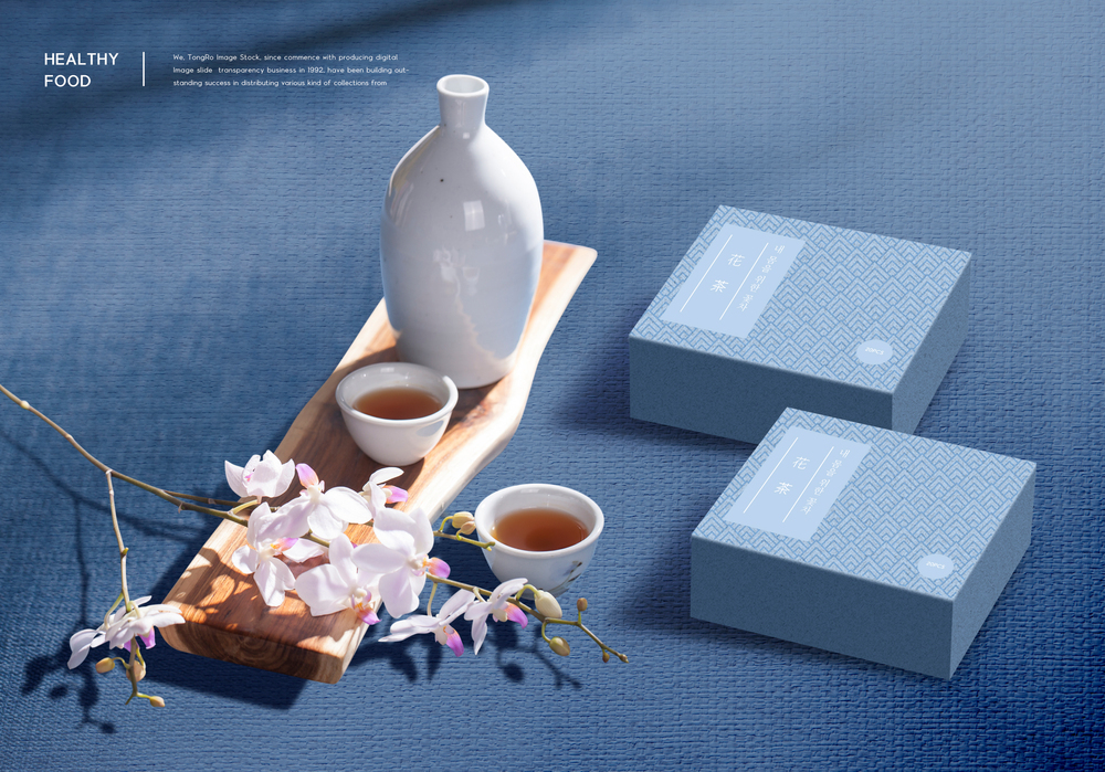 传统中国茶叶包装礼盒红茶包装礼盒样机贴图
