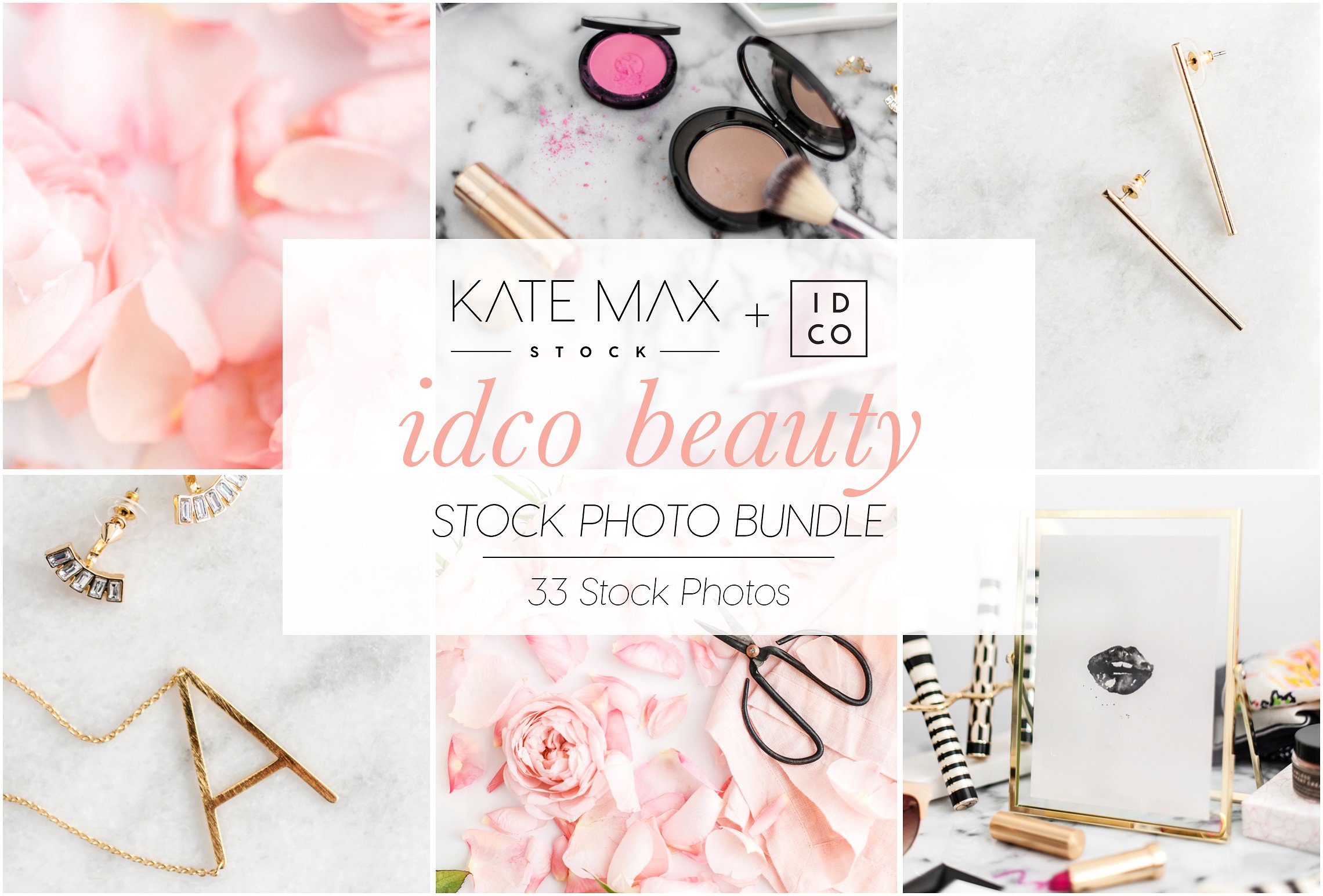 美容产品花卉样机模型 IDCO Beauty Stock P