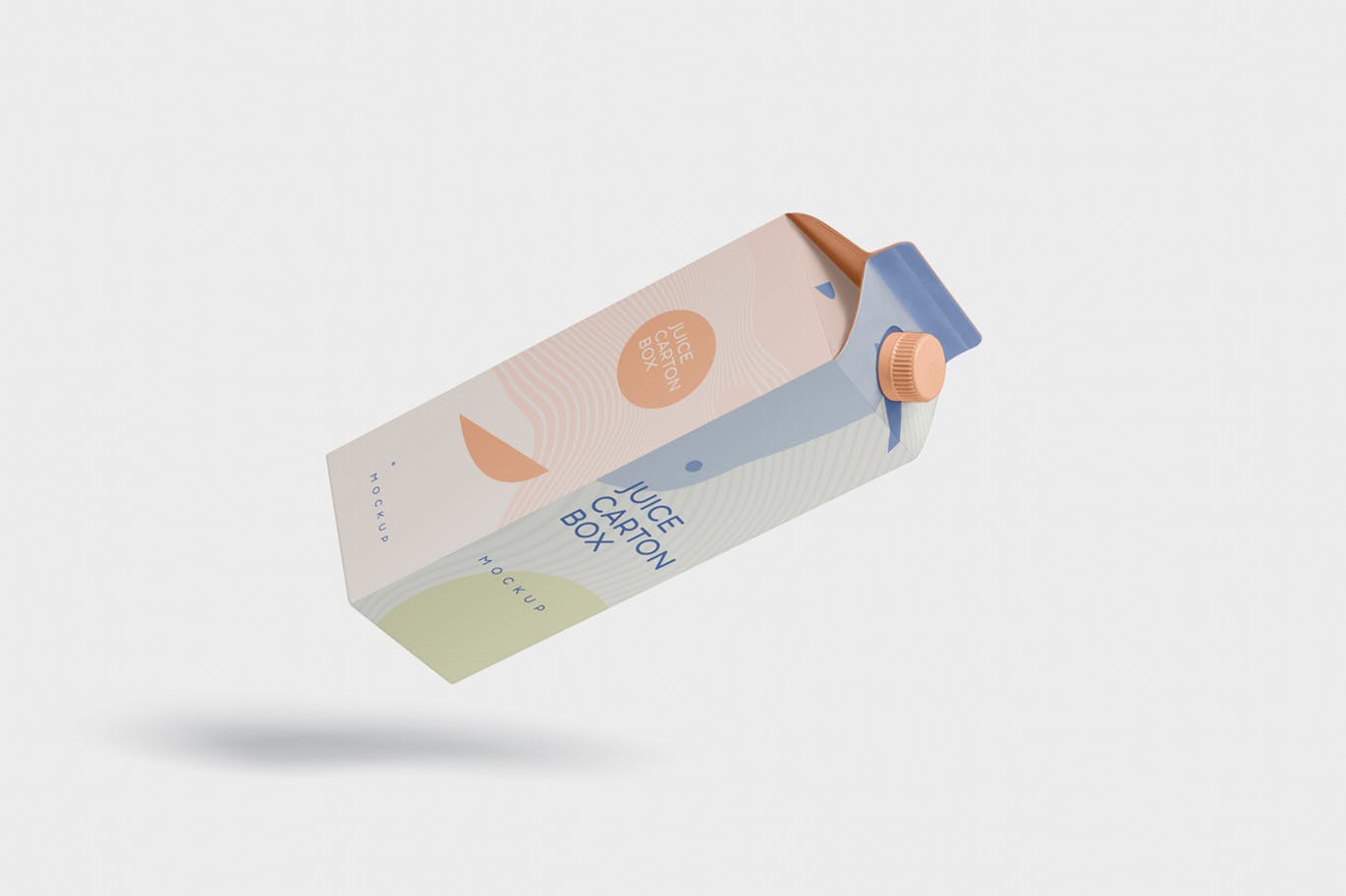 时尚高端专业的高品质果汁-牛奶样机-1升纸箱-大号包装设计V