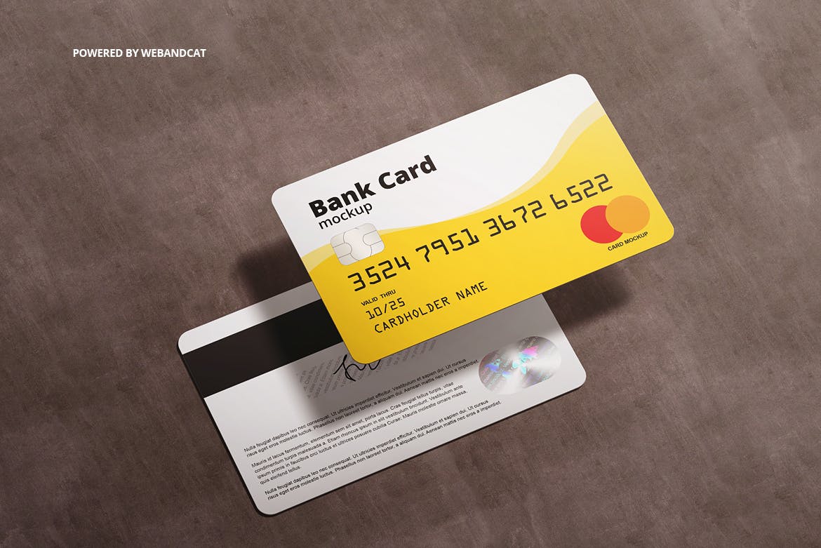 高品质的时尚高端会员卡银行卡芯片卡名片设计VI样机展示模型m