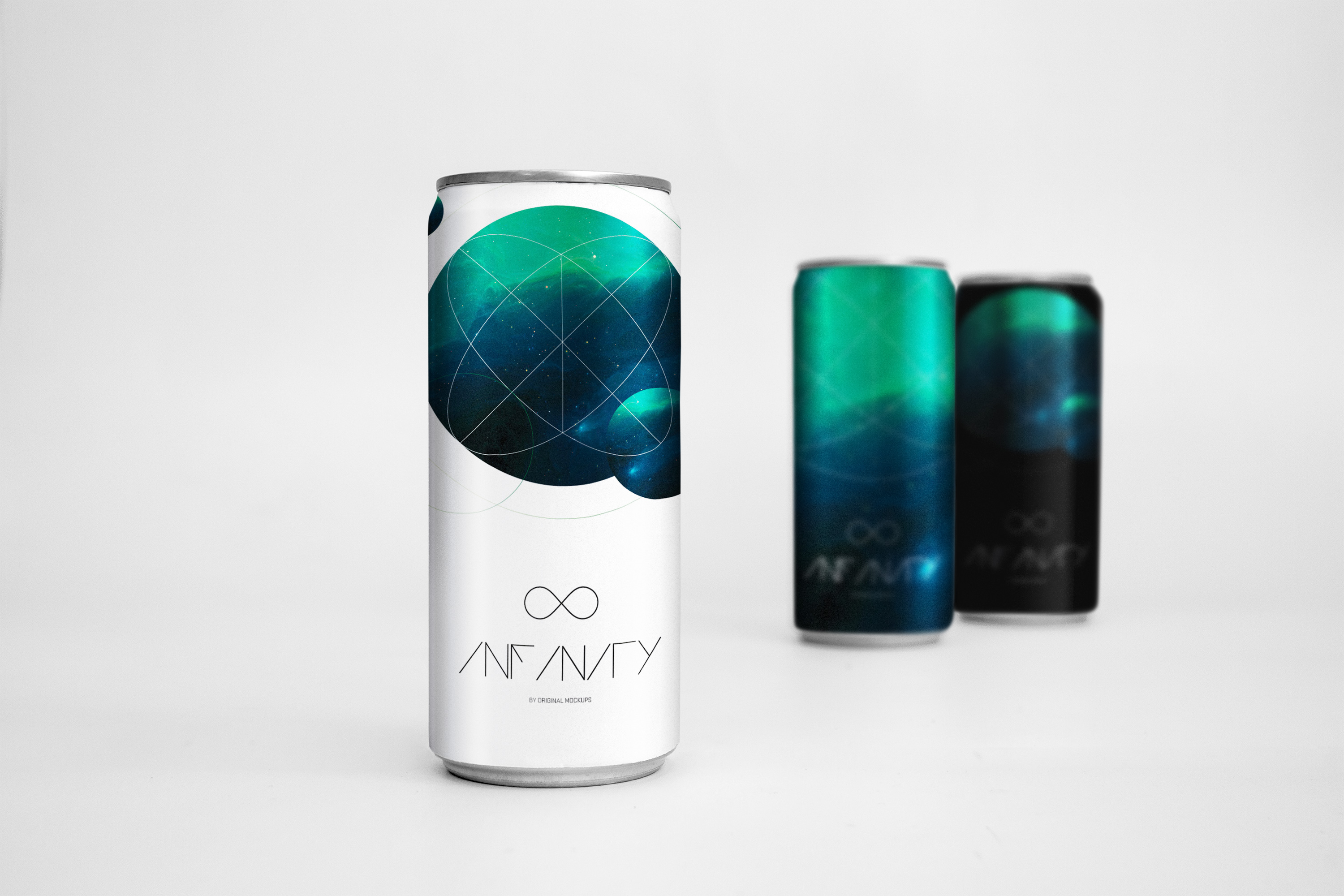 易拉罐设计样机 Sleek Cans Mockup 3