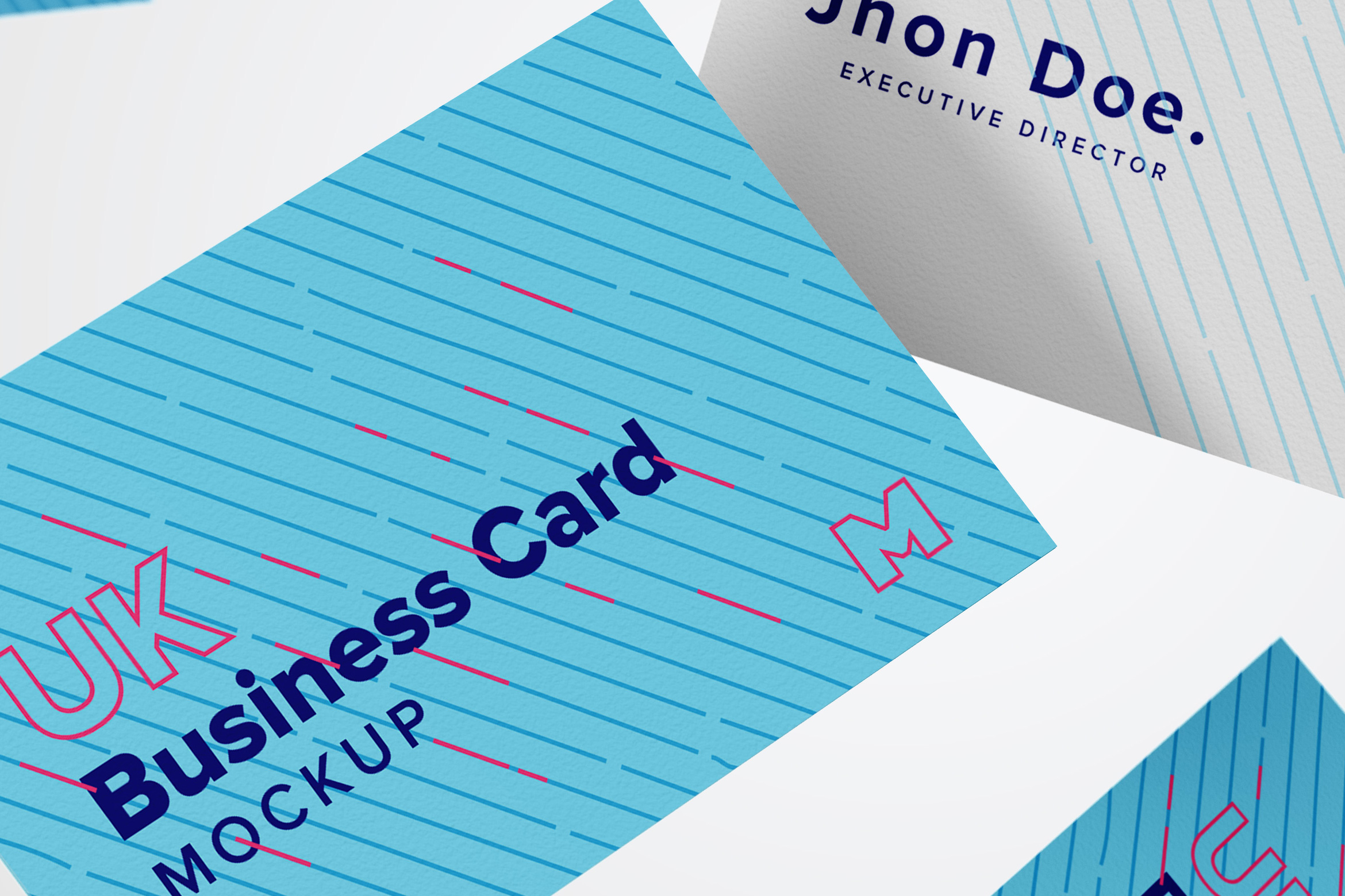 英国的名片样机 UK Business Cards Mock