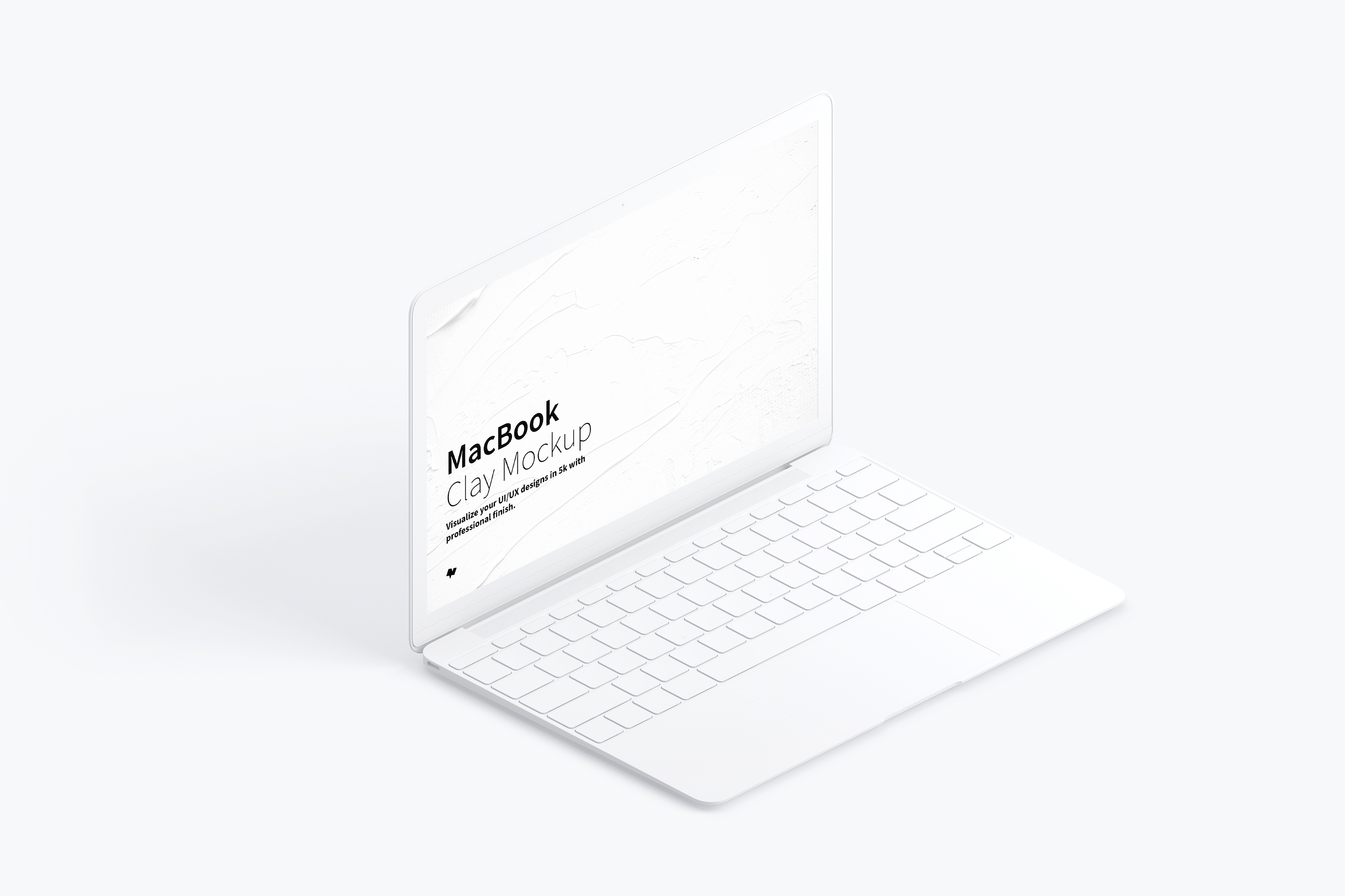 电脑样机素材 Clay MacBook Mockup, Is