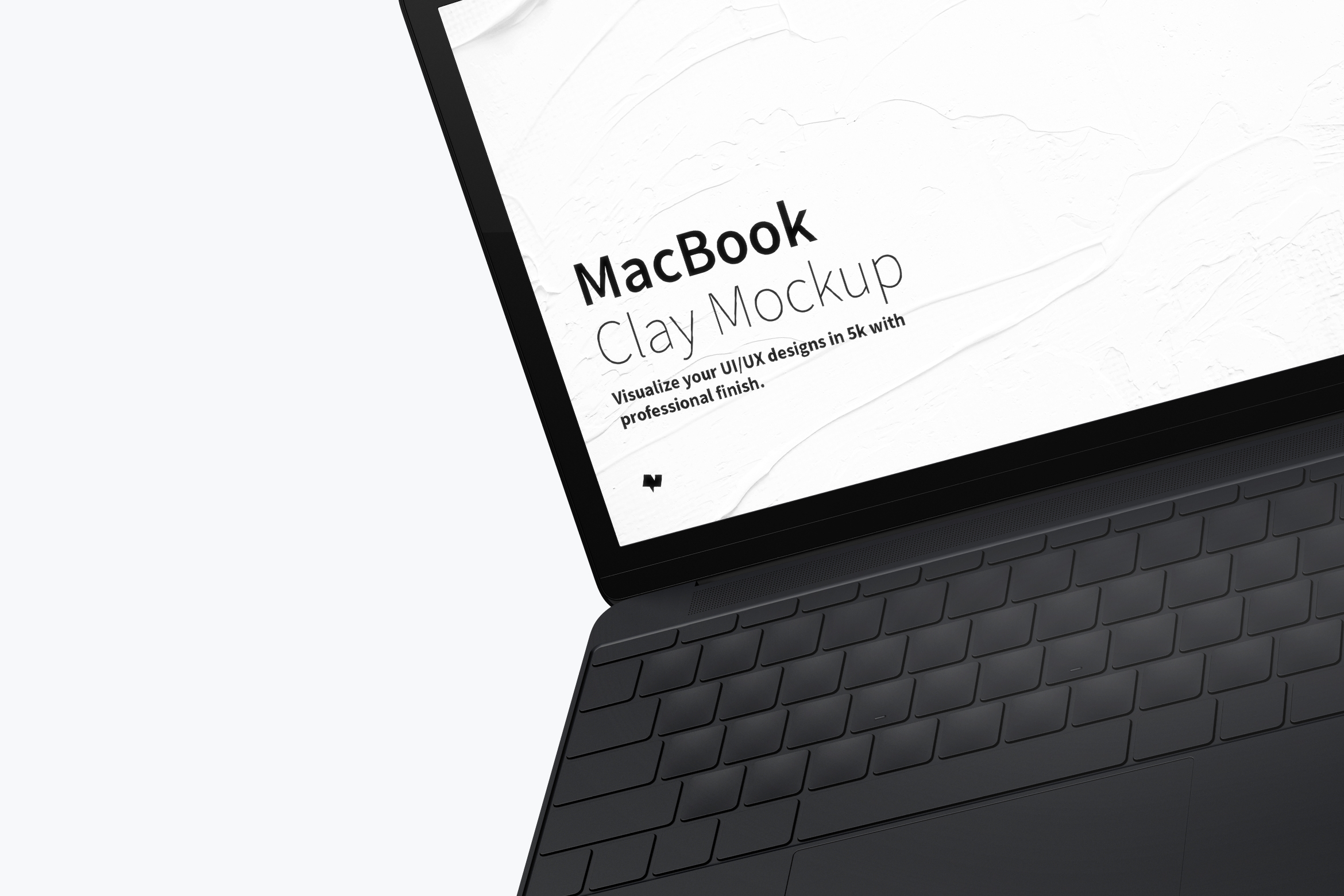 电脑样机素材 Clay MacBook Mockup, Fl