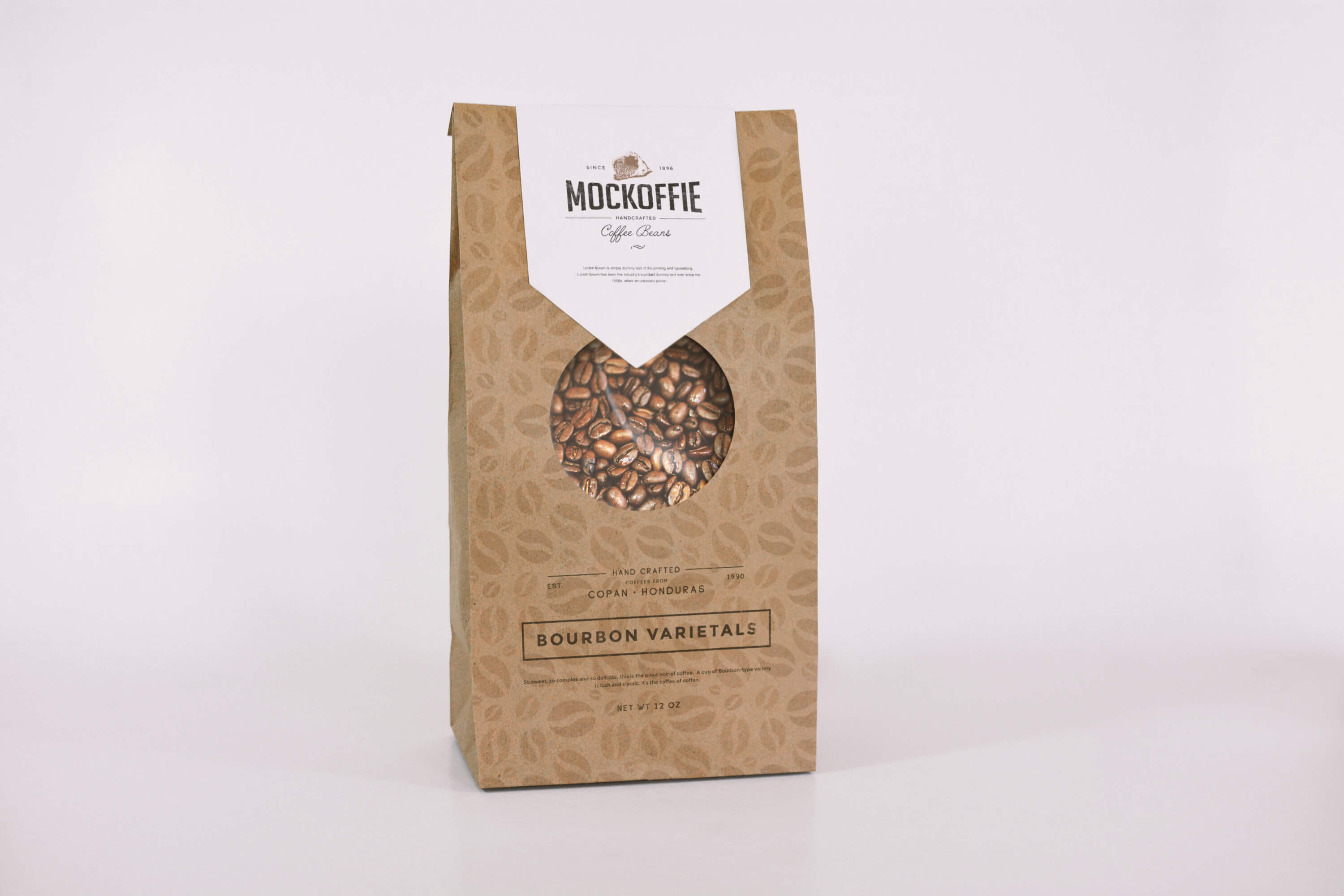 咖啡牛皮纸包装样机 Coffee Bag Mockup Wi