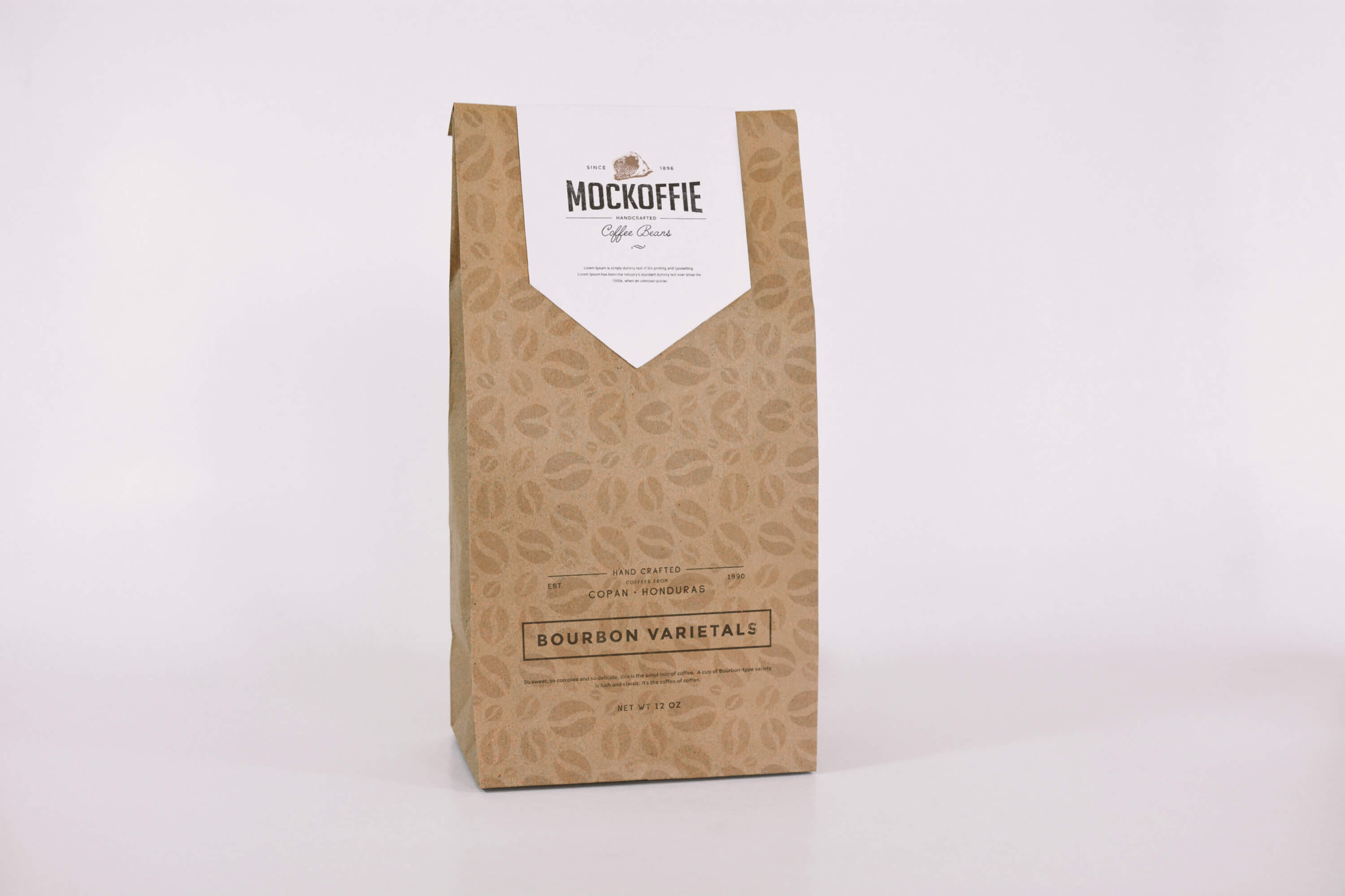 咖啡牛皮纸包装样机 Coffee Bag Mockup Wi