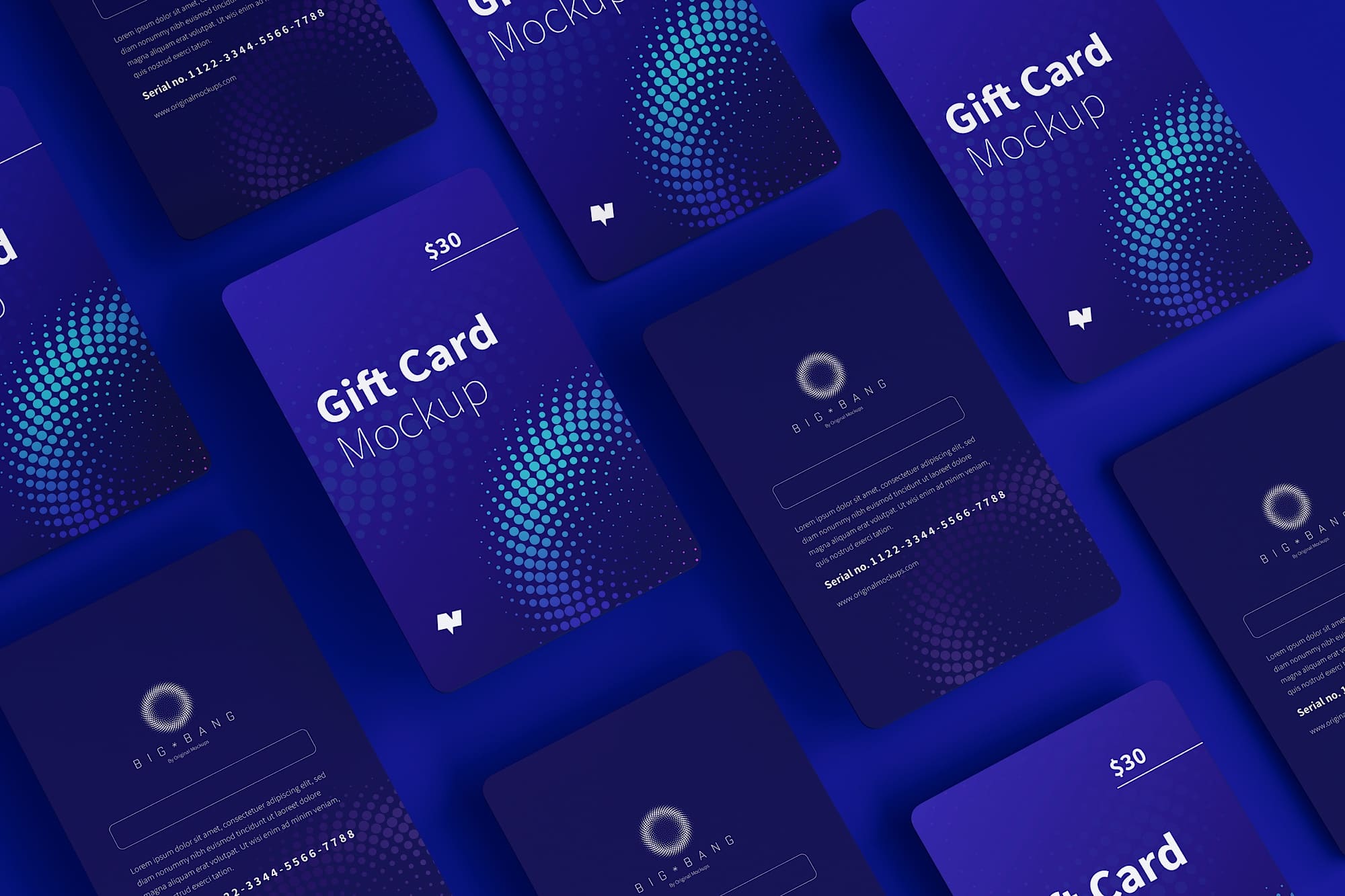 礼品卡样机素材 Gift Card Mockup 09