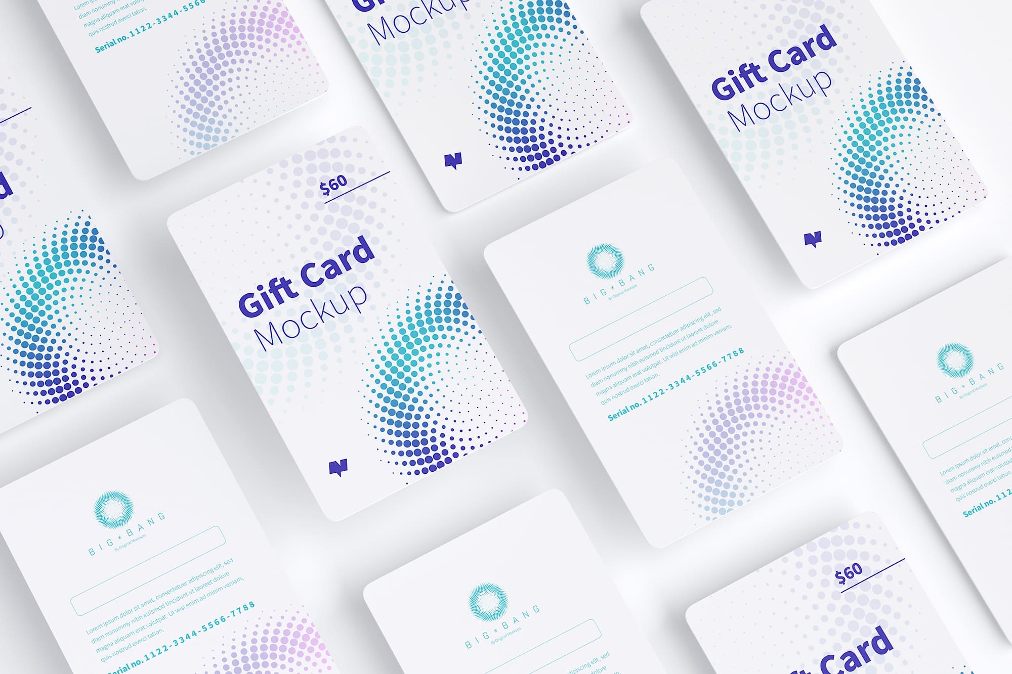 礼品卡样机素材 Gift Card Mockup 09