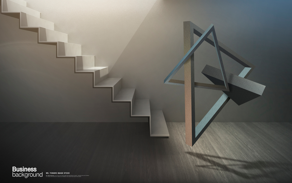 空间弧形立体形状创意空间概念海报4