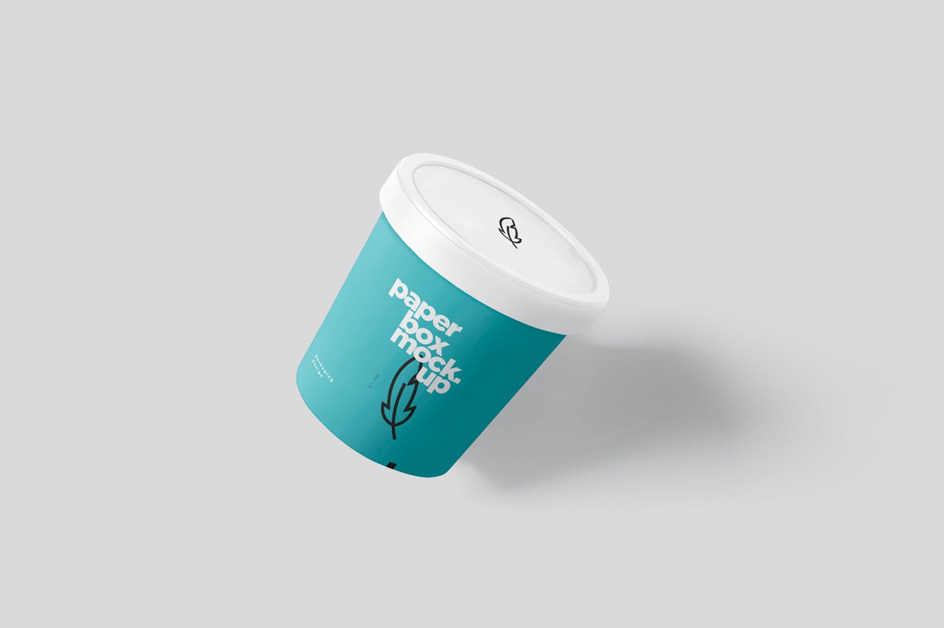 高品质圆形纸杯咖啡杯冰淇淋包装设计VI样机