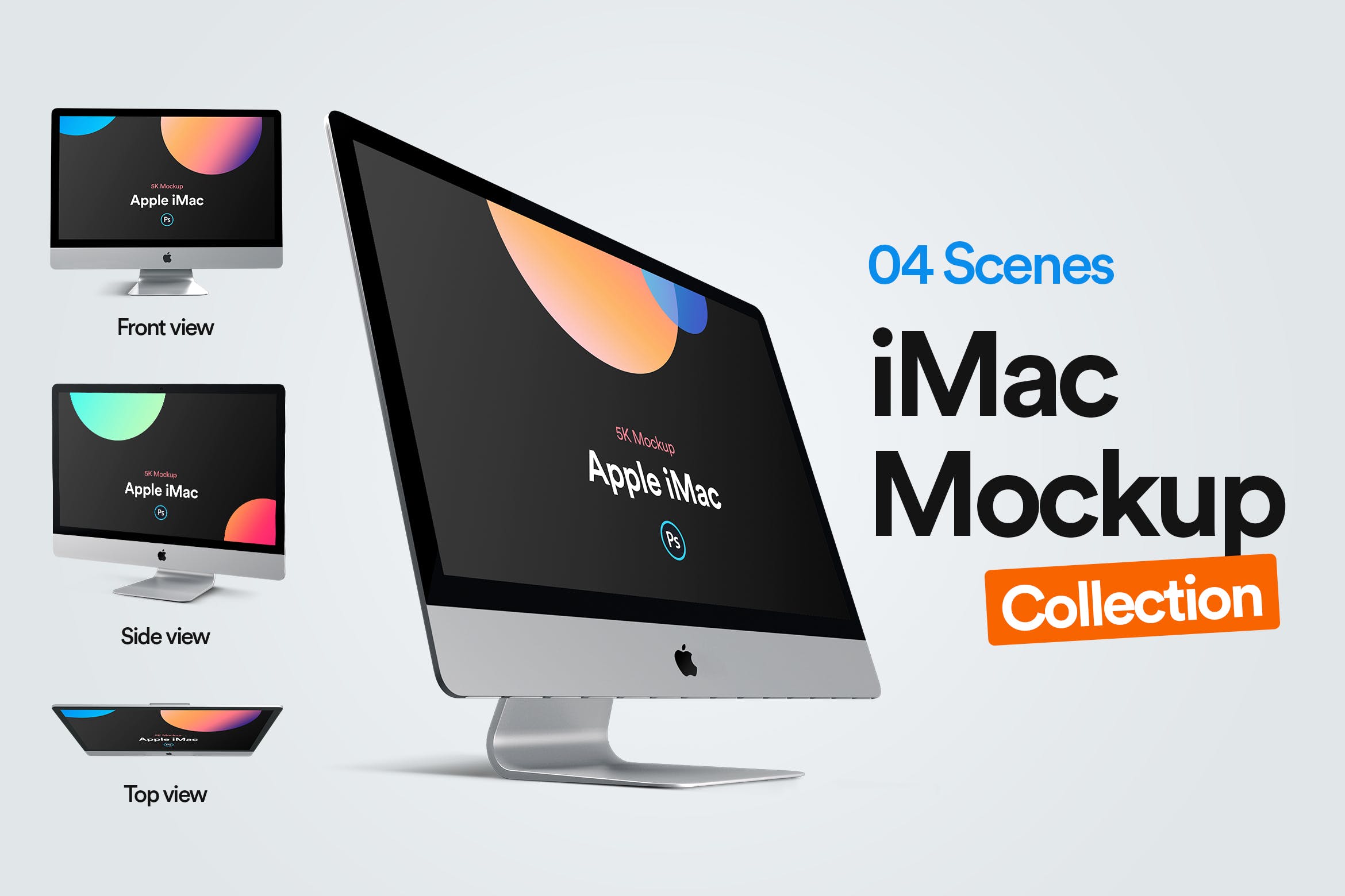 四种视角2019款视网膜屏iMac一体机样机 iMac 20