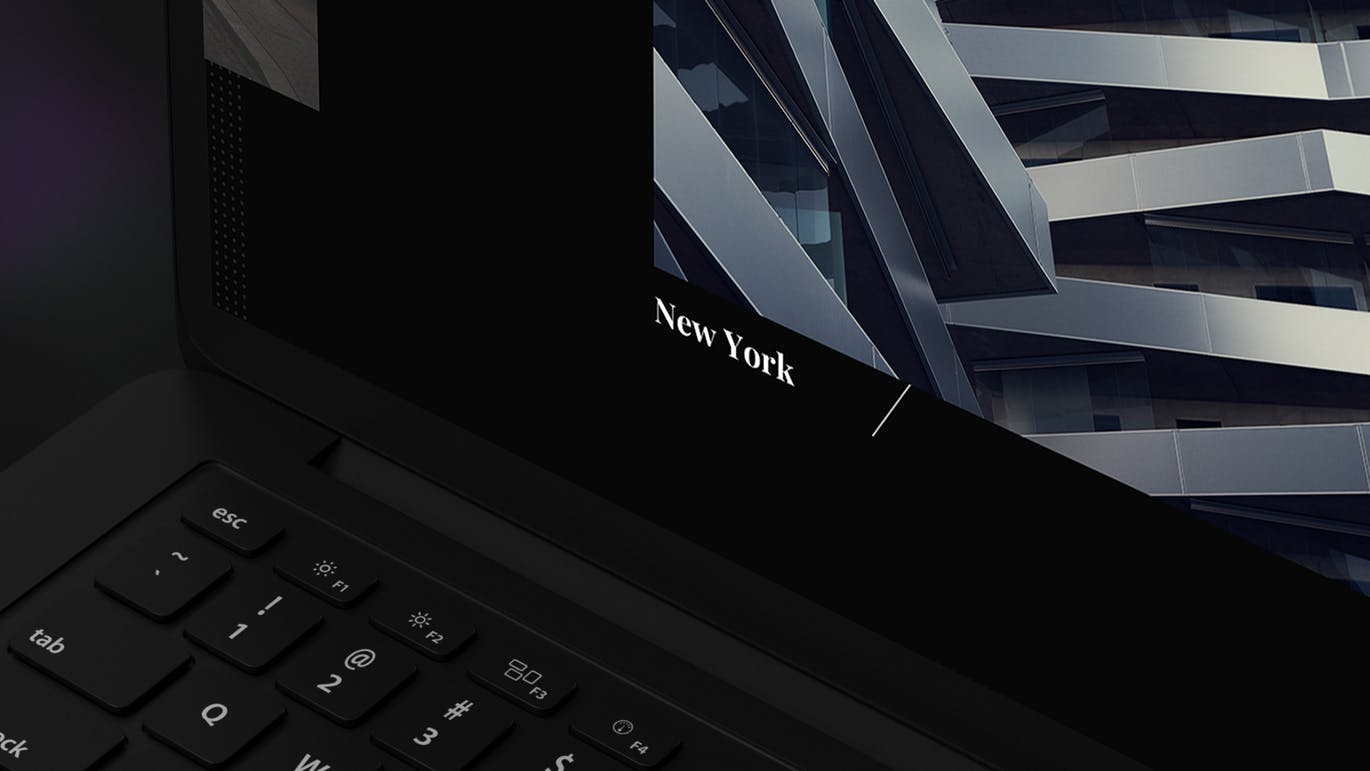 黑色超级笔记本屏幕预览样机模板 Black Laptop M