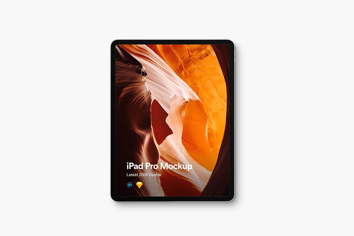 高品质的iPad Pro 2018 UI样机展示模型mock