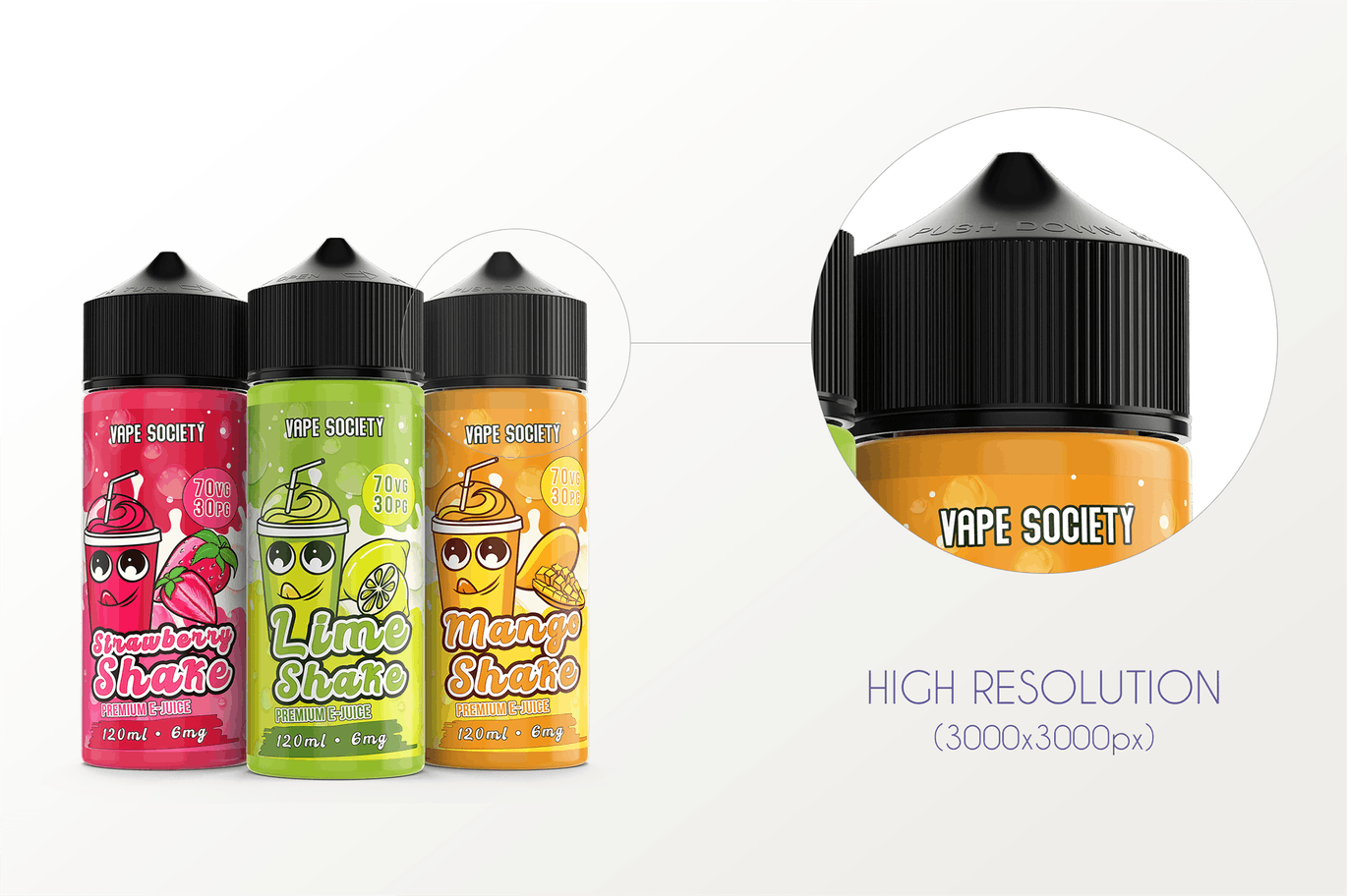 电子烟烟油瓶外观设计样机模板 eLiquid Bottle