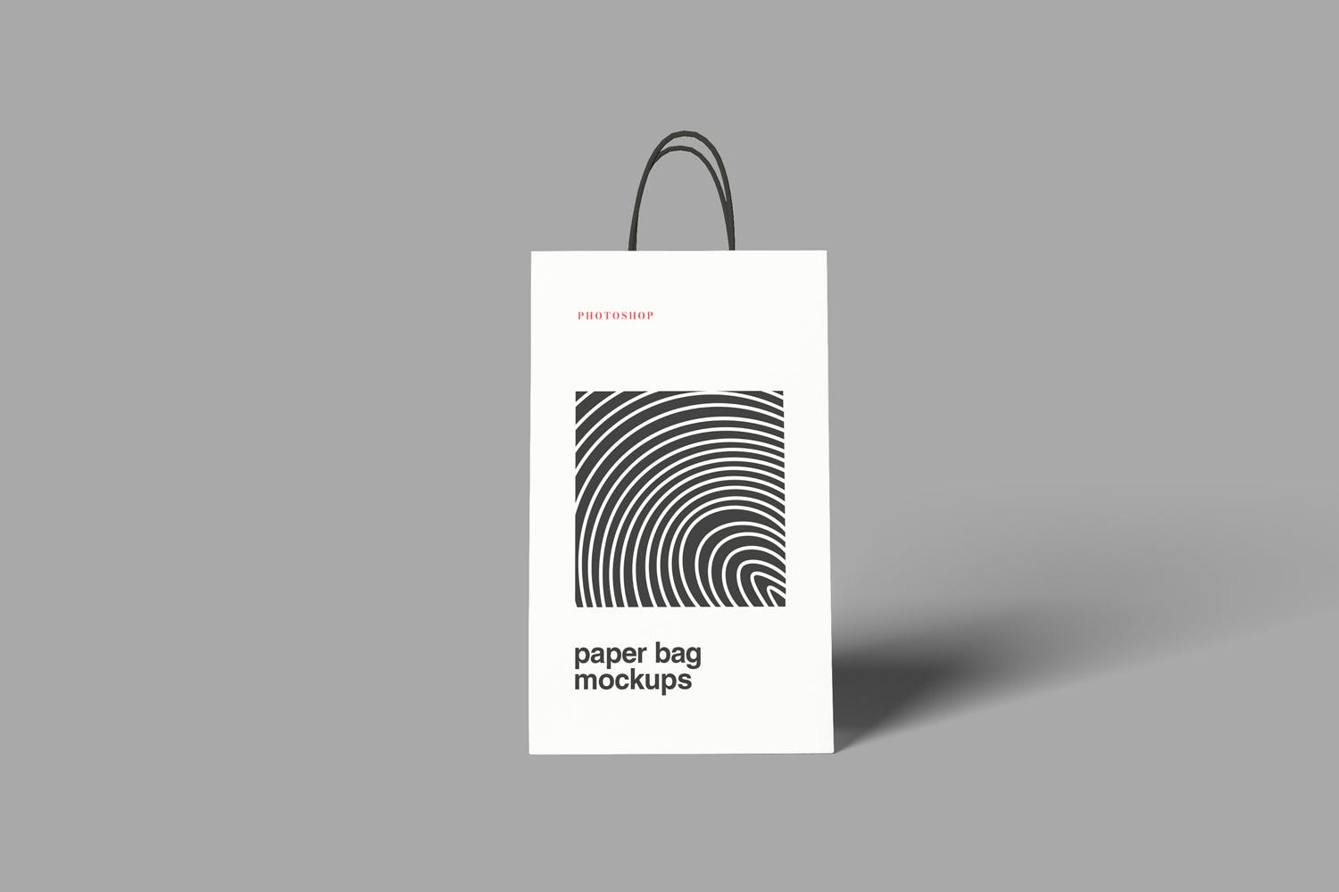 精品购物纸袋设计效果图样机 Paper Bag Mockup