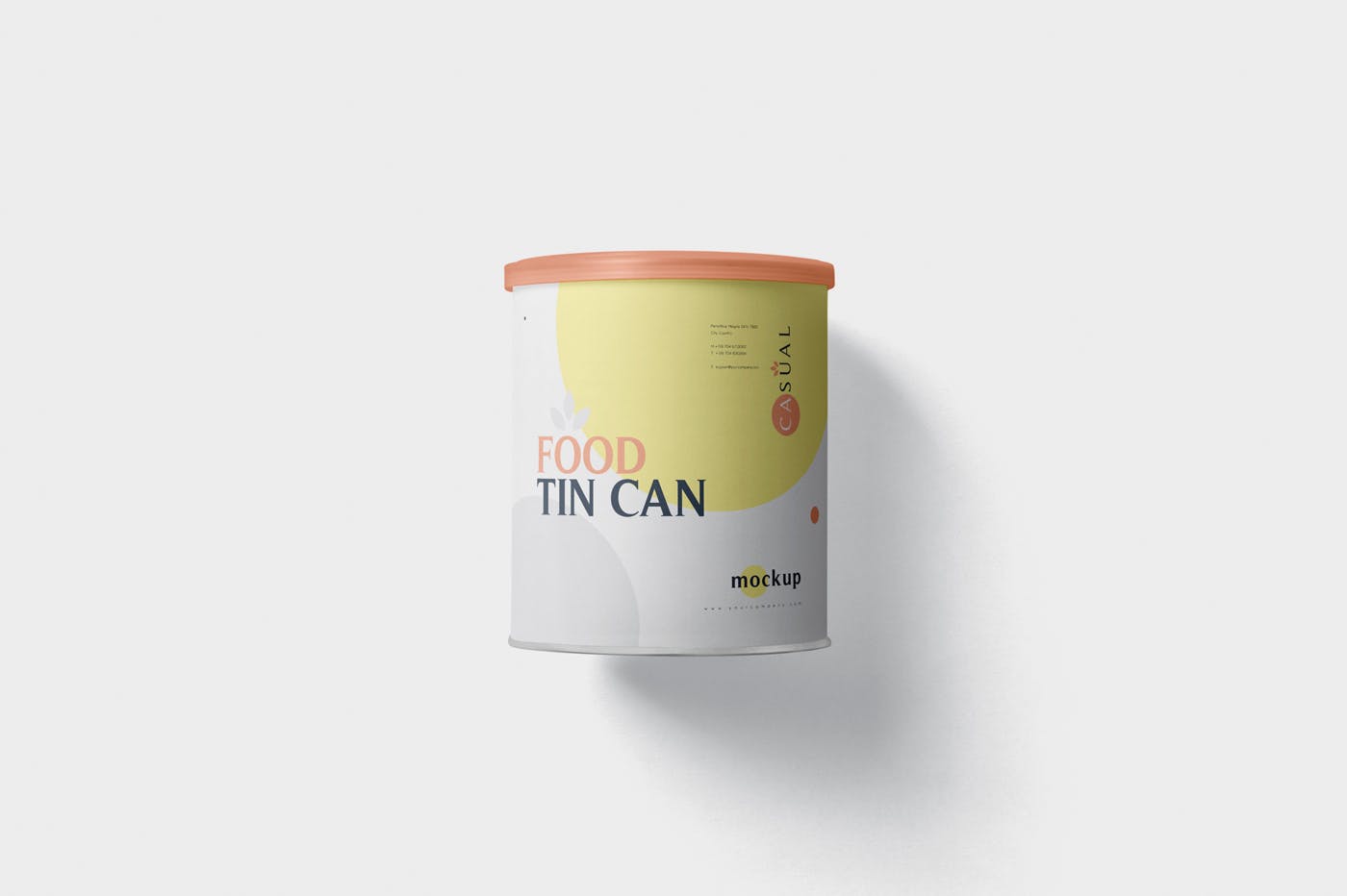 中型食物罐头外观设计样机模板 Food Tin Can Mo