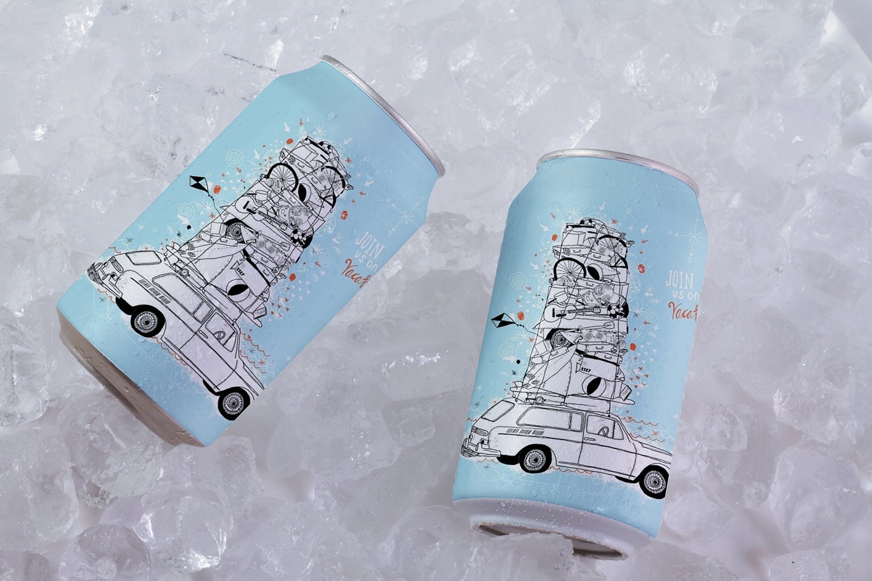 易拉罐外观设计效果预览样机模板 Ice Fresh Can