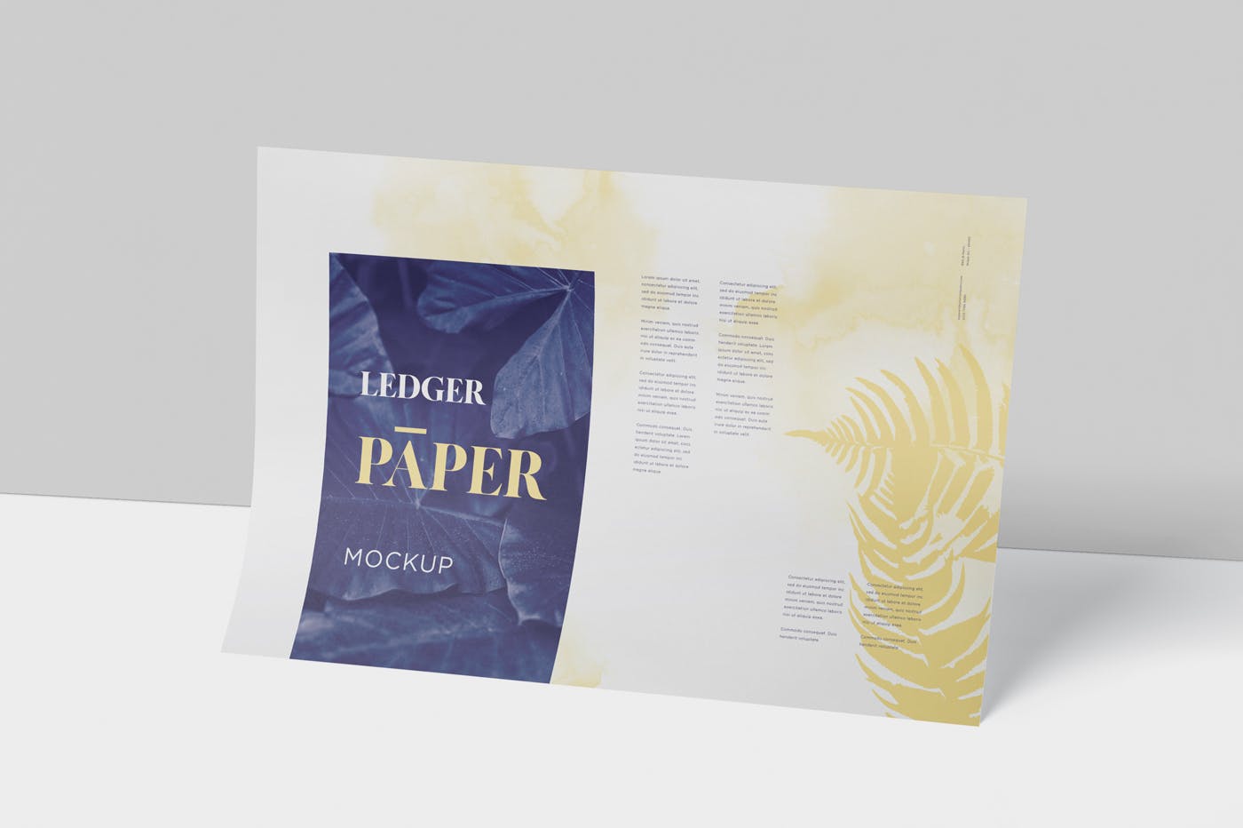 印刷品设计效果图样机模板 Ledger Paper Mock