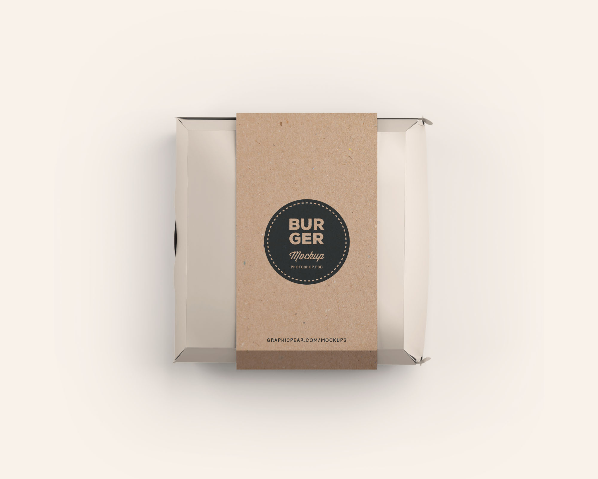 汉堡包装盒设计效果图样机模板 Burger Box Pack