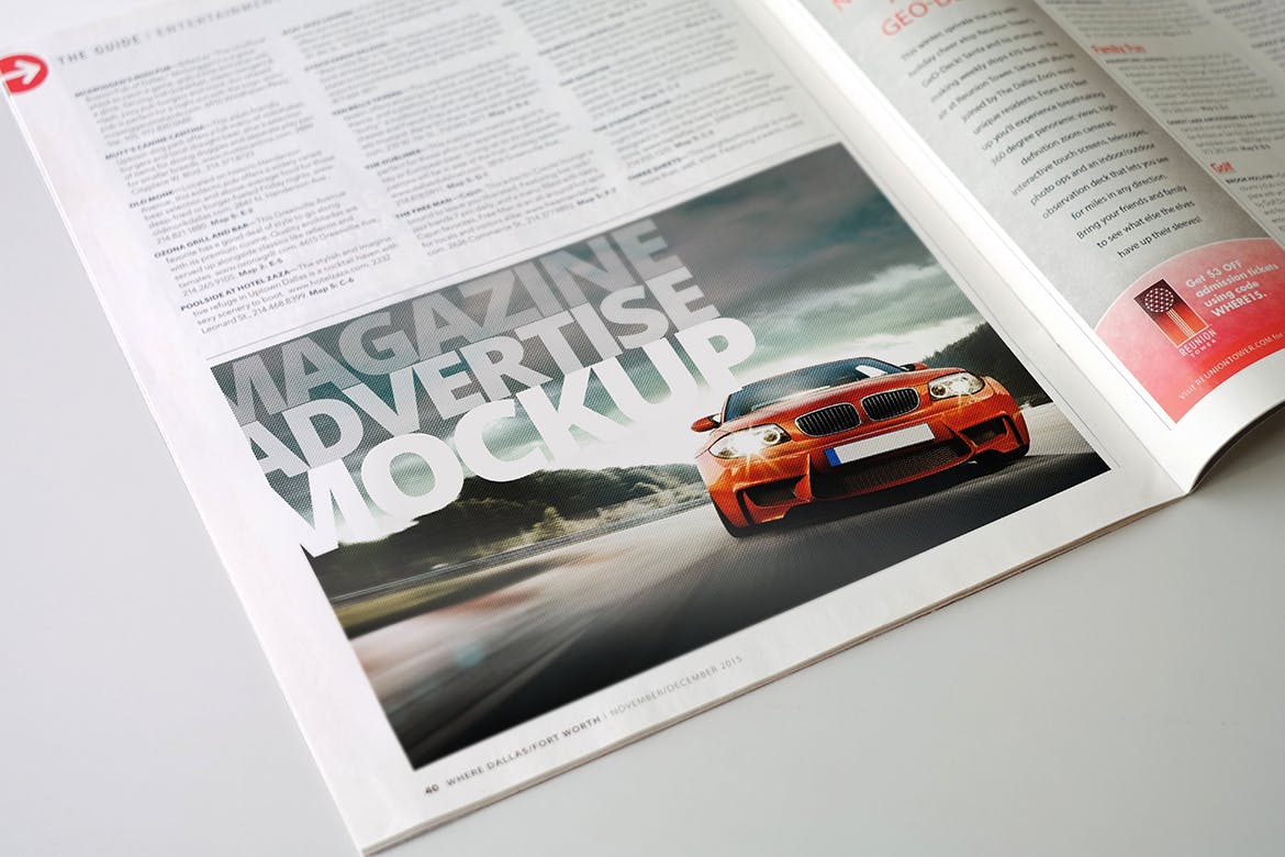 杂志广告设计印刷效果图样机模板v2 Magazine Adv