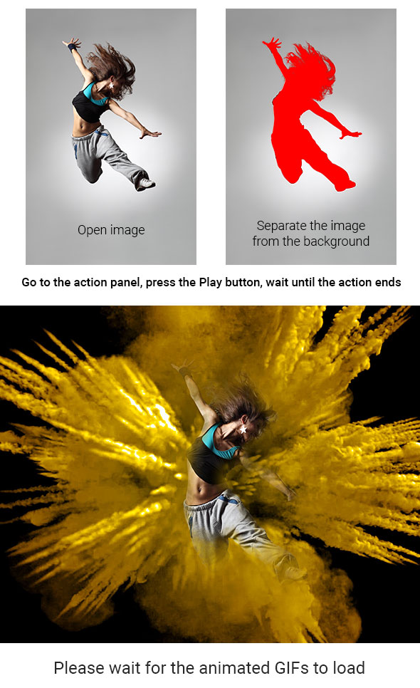 彩色烟雾爆炸特效照片处理ps动作