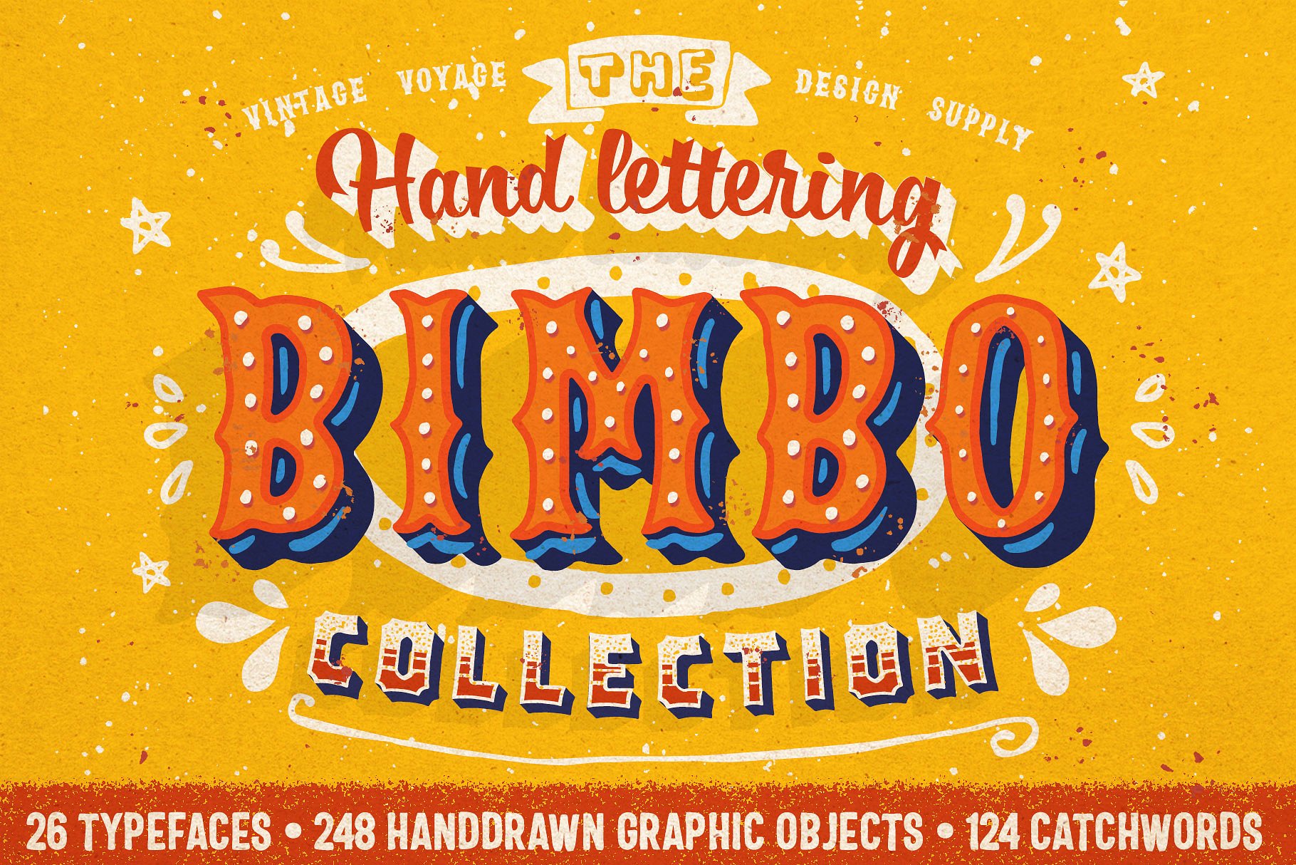 手绘设计字体 BIMBO  Hand Lettering C