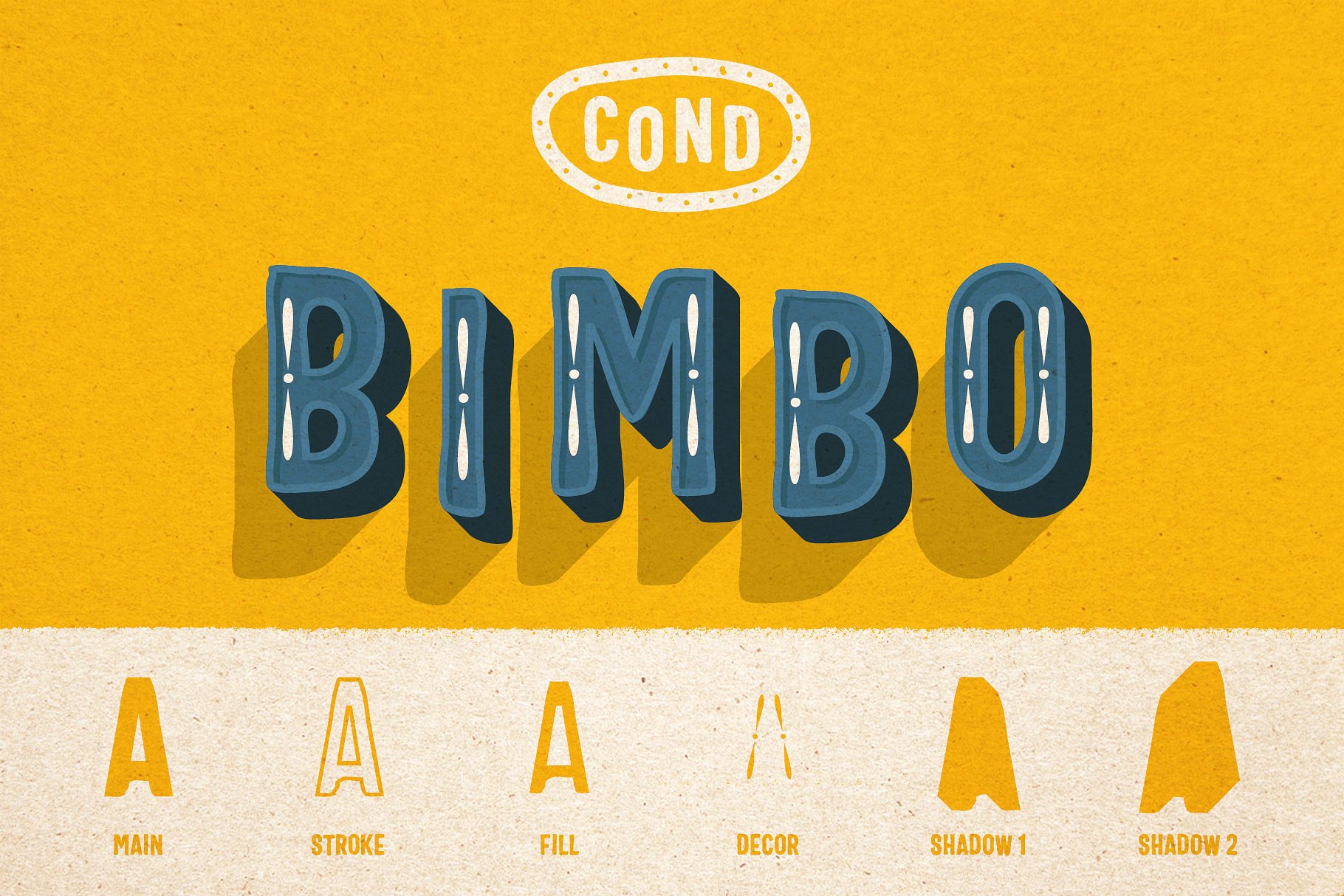 手绘设计字体 BIMBO Hand Lettering C