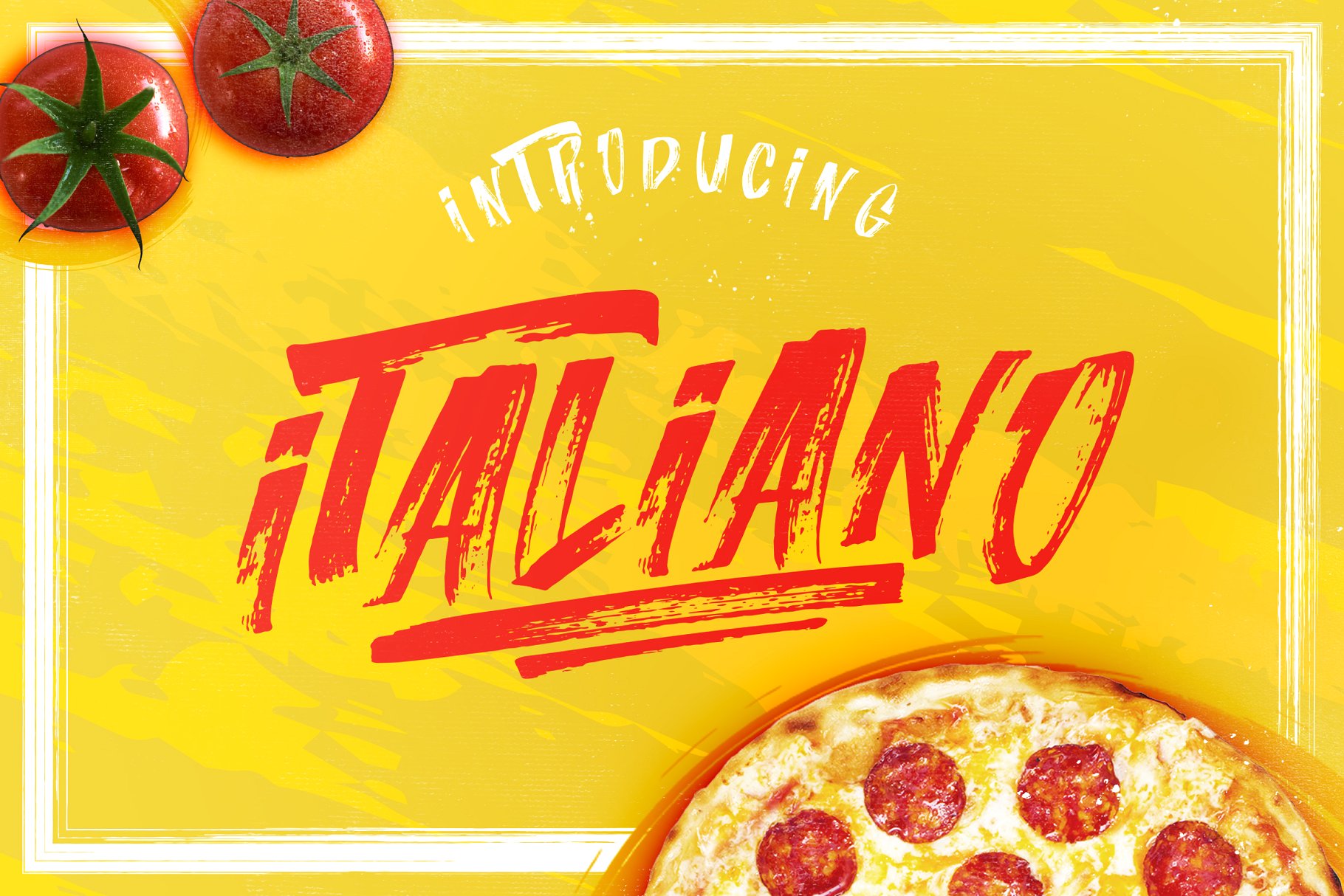 手写美食字体 ITALIANO Brush Font